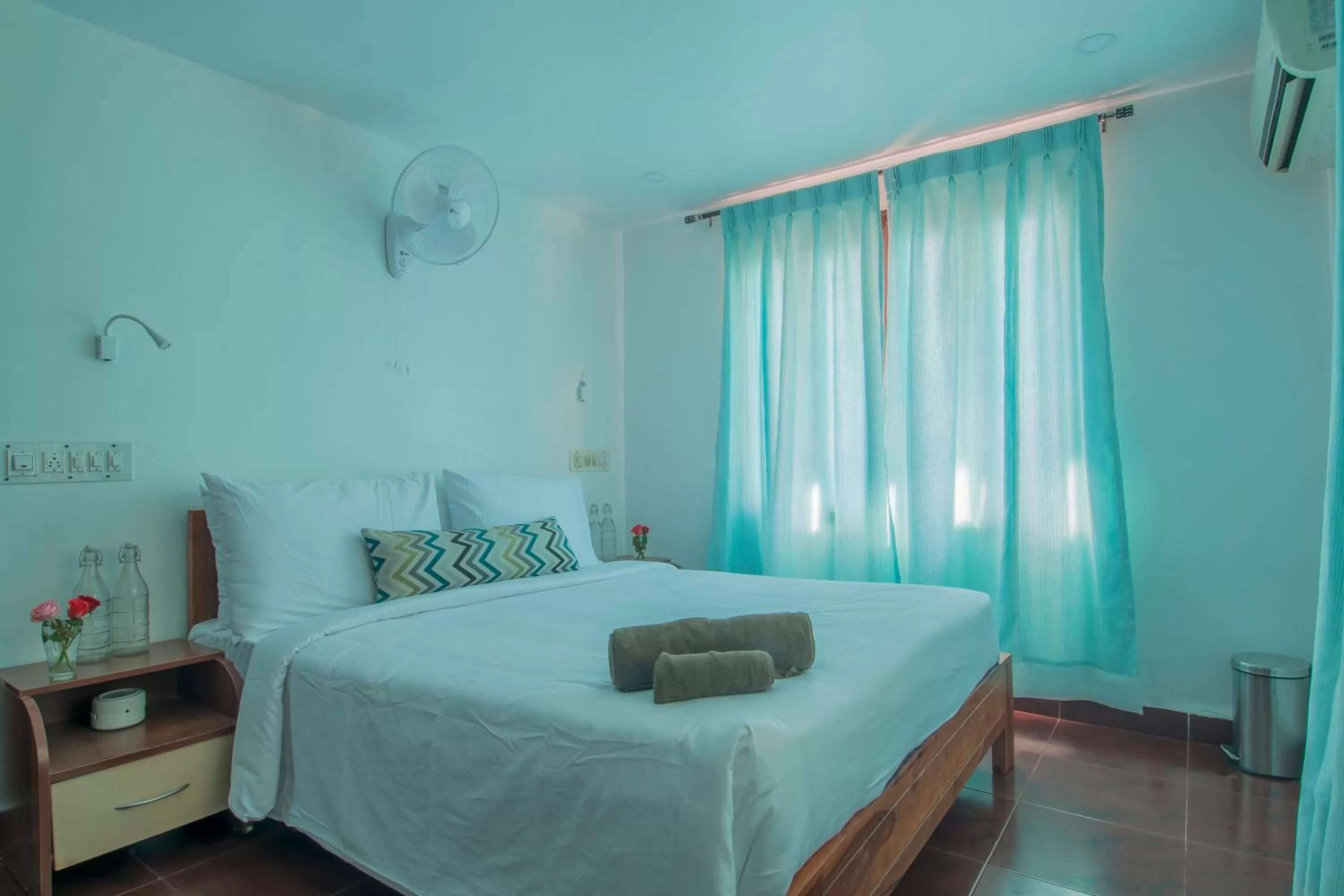 Bedroom, Bed in Red Earth - Gokarna