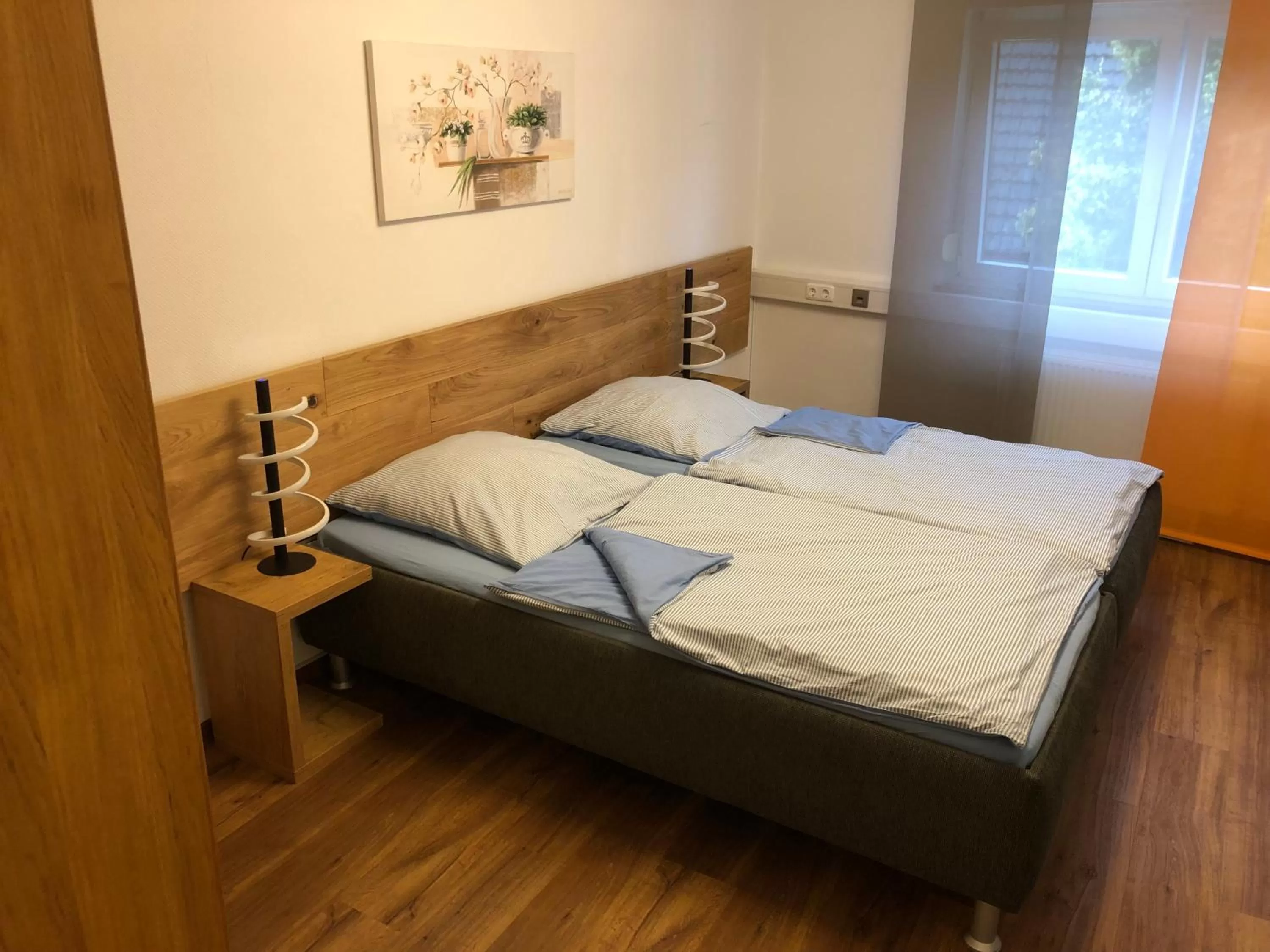 Bedroom, Bed in Gästehaus Jagsttal