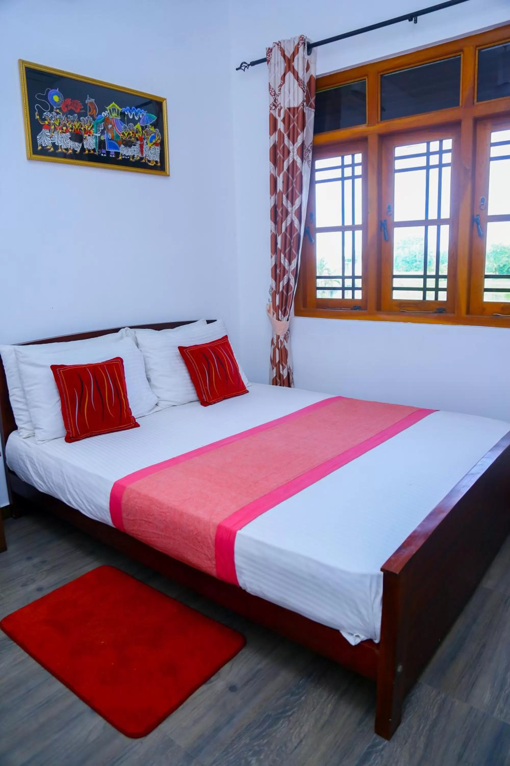 Bed in Canal Side Guest House Polonnaruwa