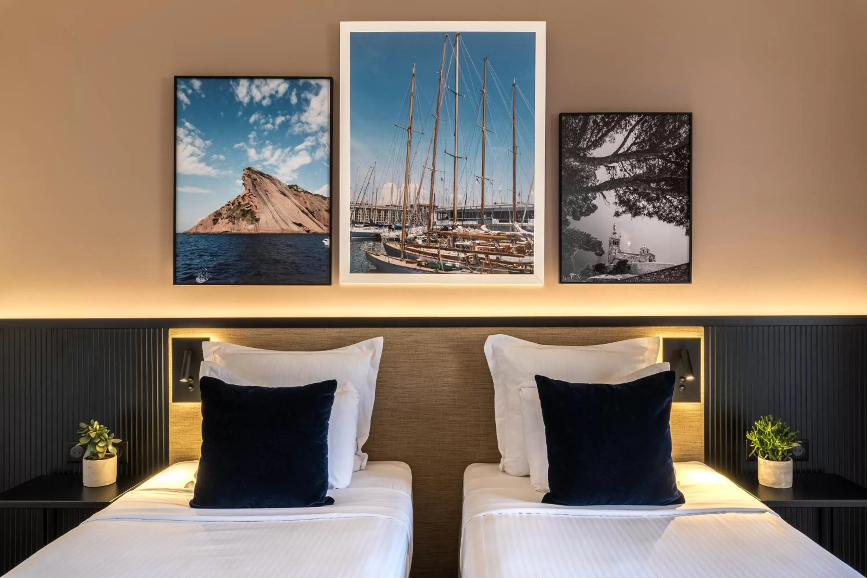 Bed in Hôtel Villa Massalia