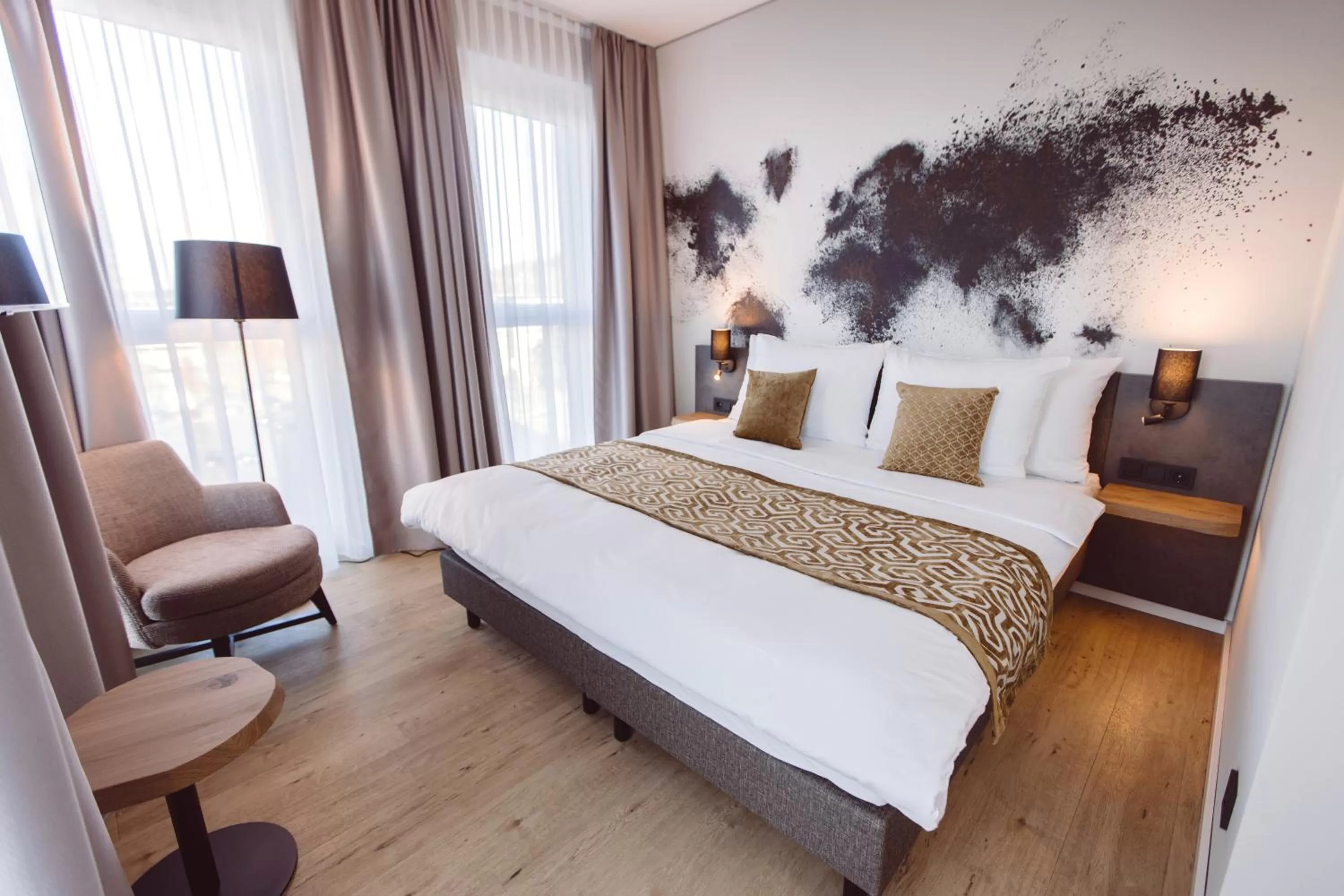 Bed in Hotel Libertas elements pure