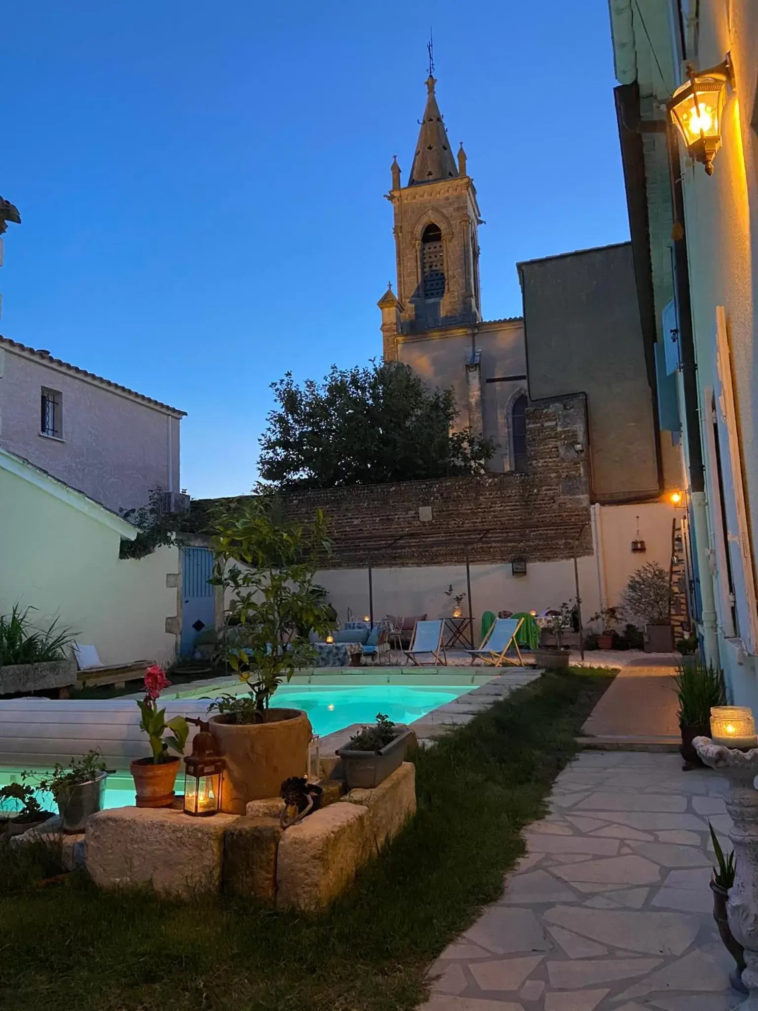 Patio, Swimming Pool in Maison 1823 - Suites de charme à Garons