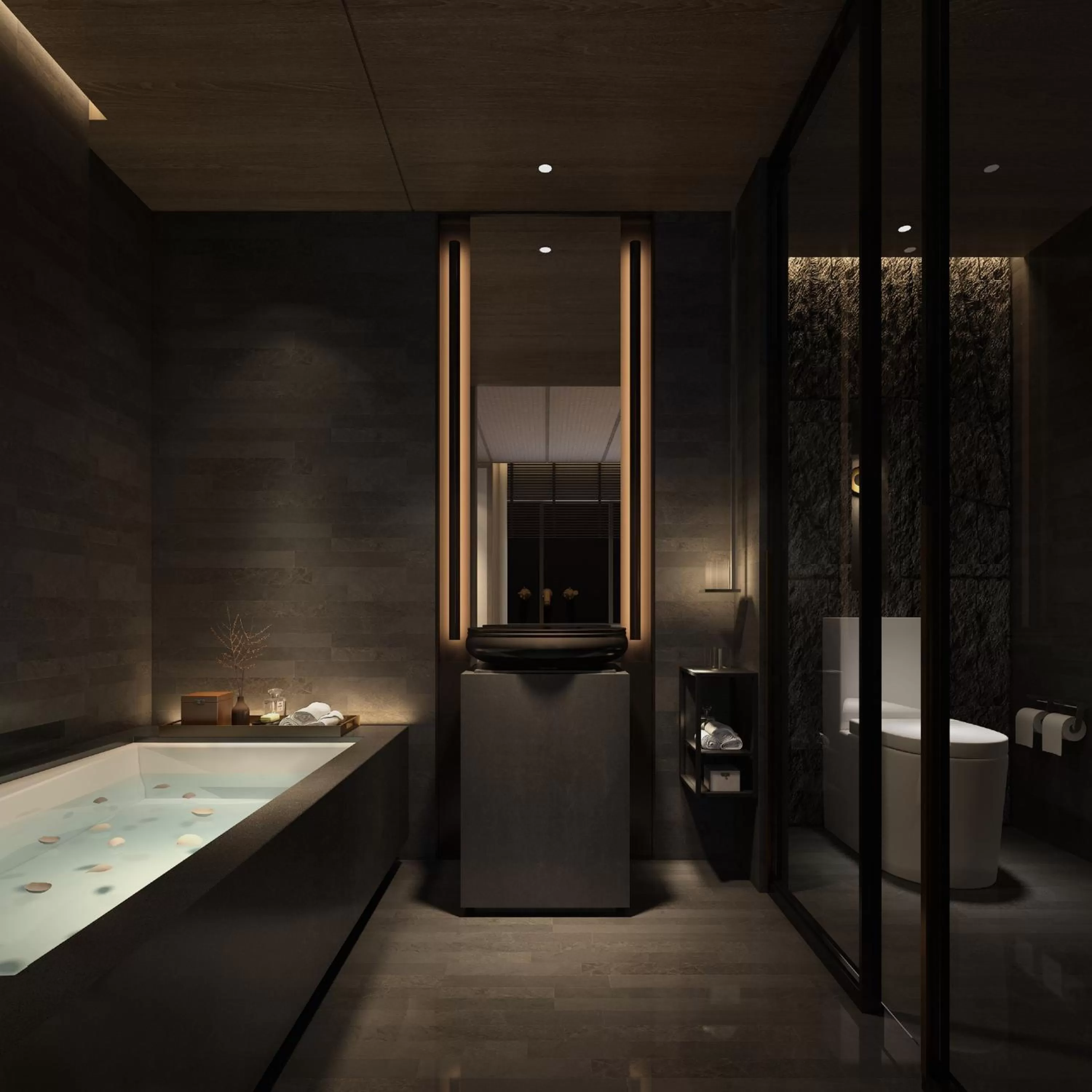 Bathroom in HUALUXE Xi'an Tanghua by IHG