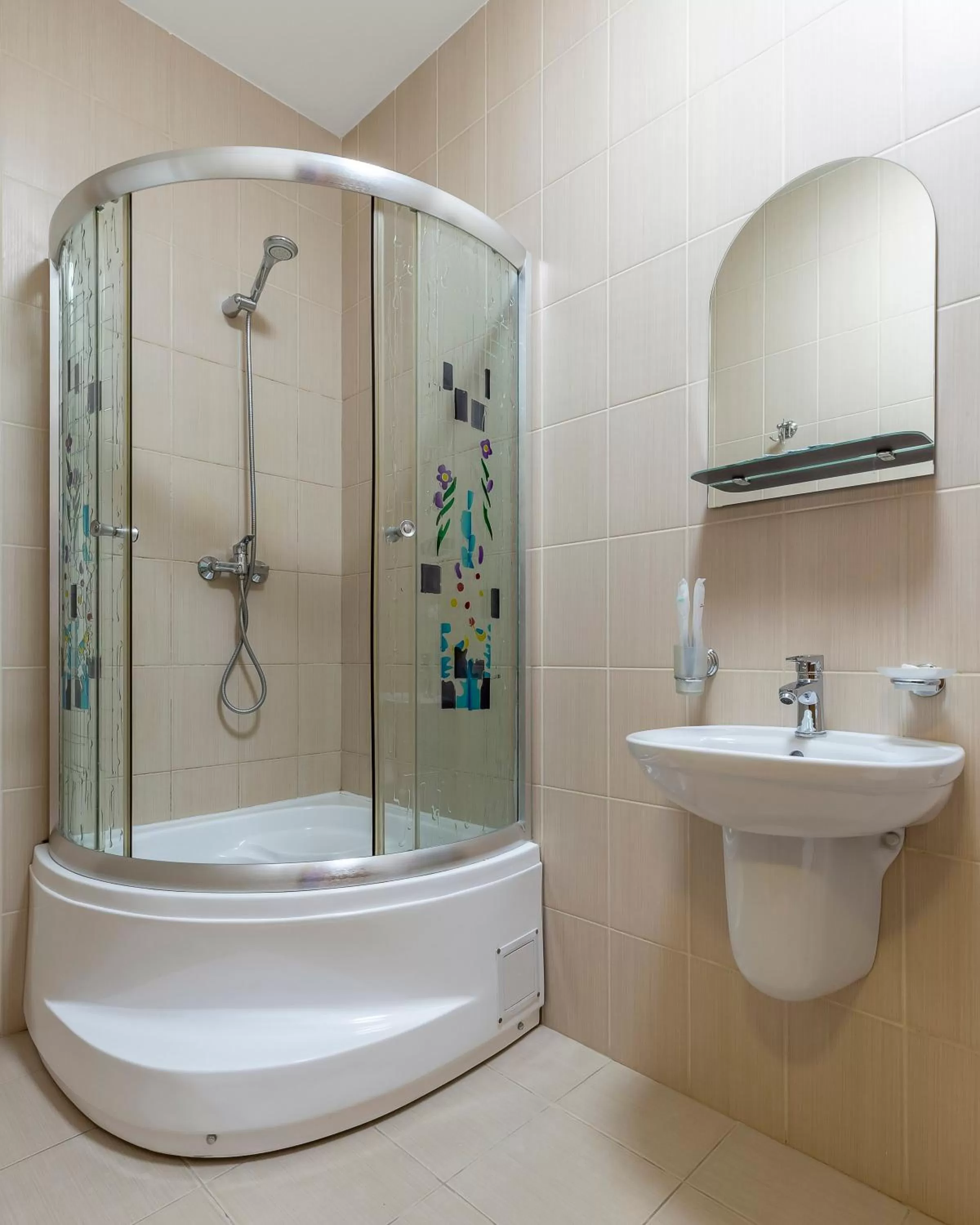 Shower, Bathroom in Гостиница Siesta Киев