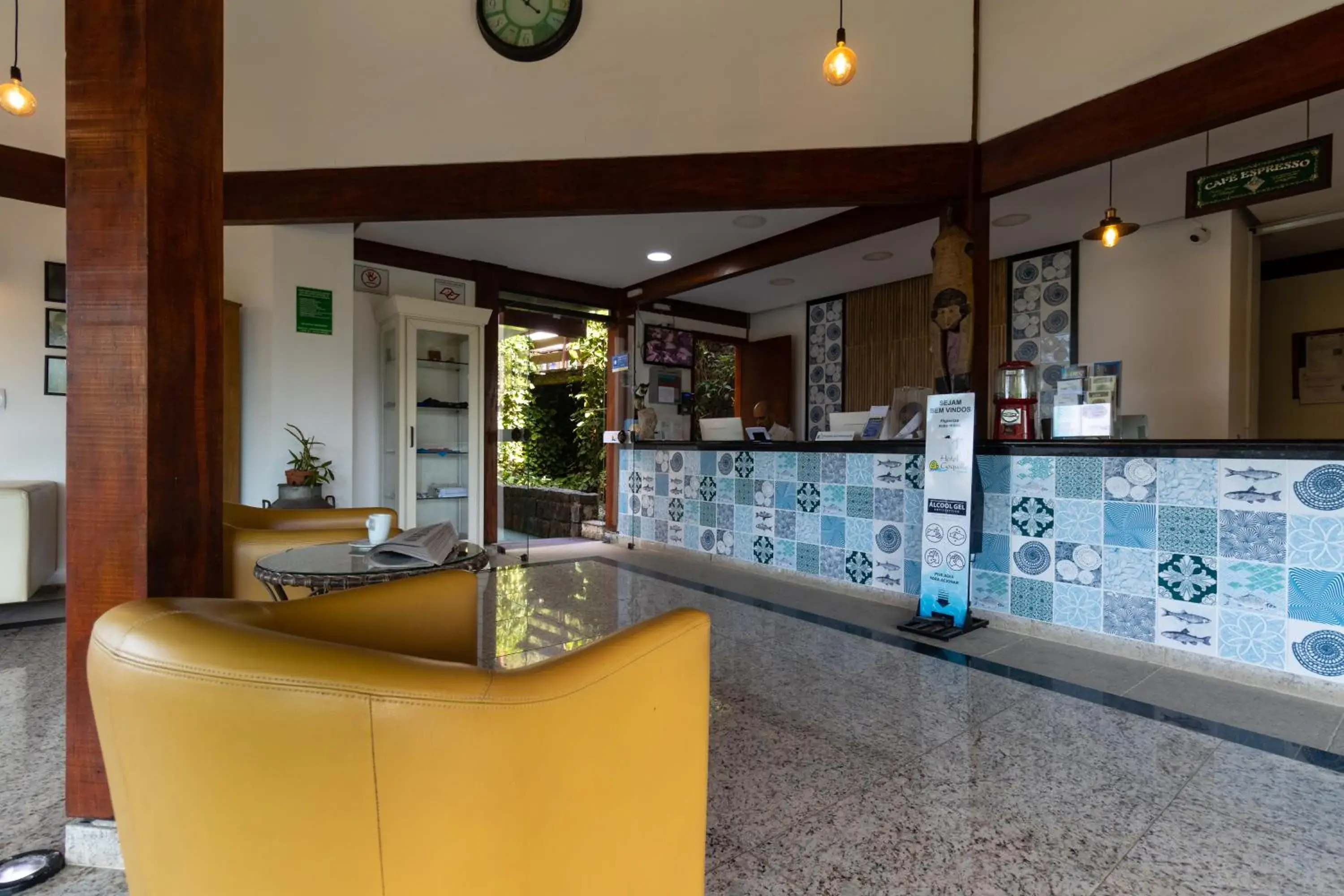 Lobby or reception in Hotel Coquille Lobby or reception in Hotel Coquille