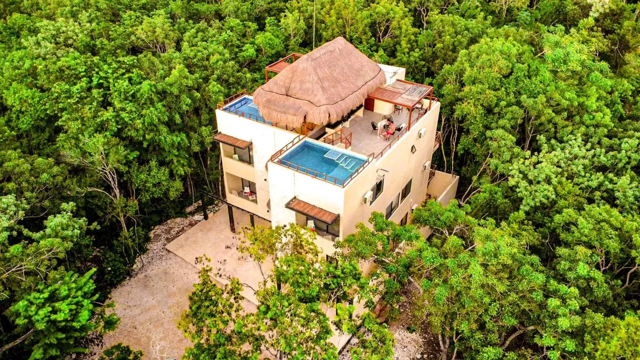Property building, Bird's-eye View in Naajal Tulum Boutique Hotel - Magic & Jungle