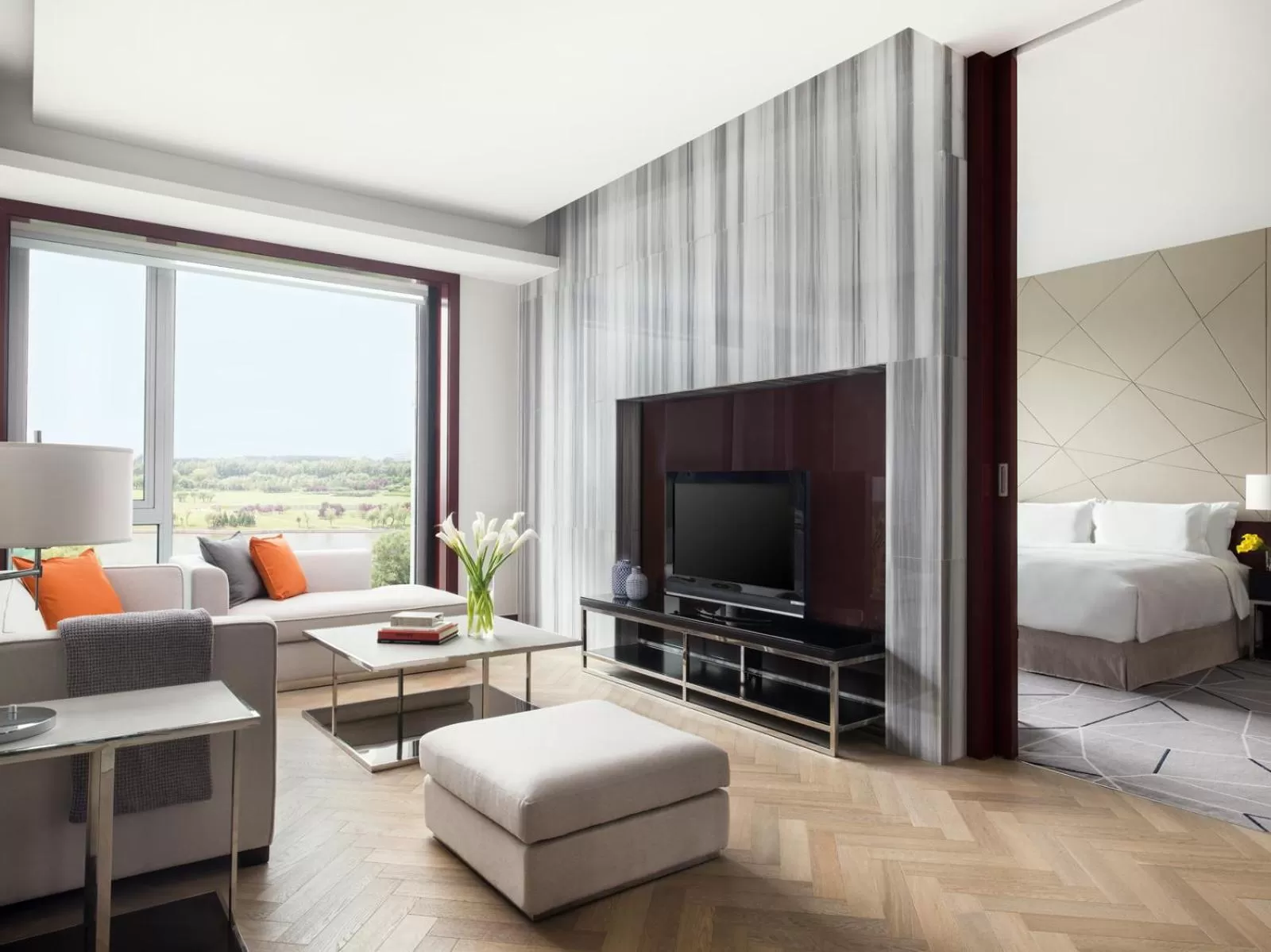 Living room, Bed in Cordis, Beijing Capital Airport By Langham Hospitality Group