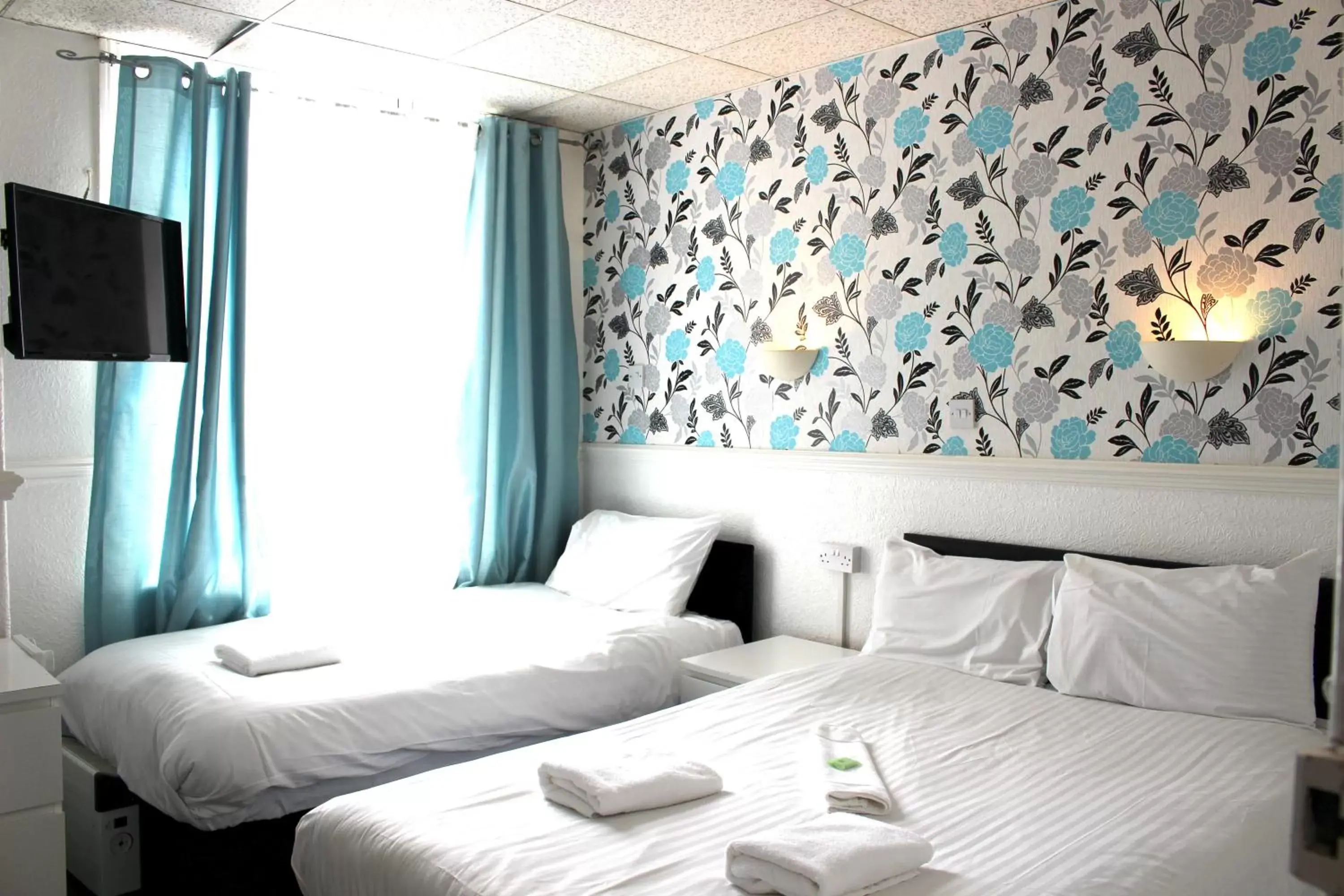 Bedroom in Calypso hotel Blackpool