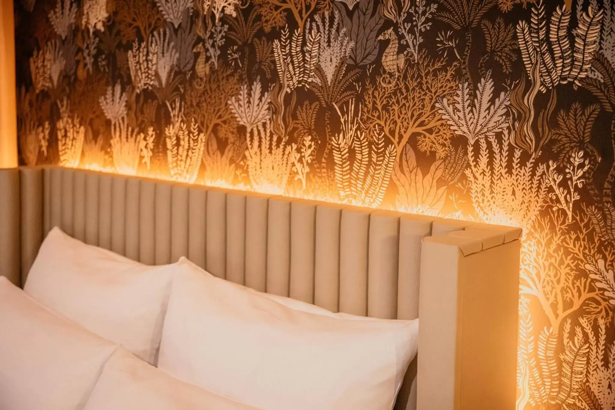 Decorative detail, Bed in Rioca Stuttgart Posto 4 Decorative detail, Bed in Rioca Stuttgart Posto 4