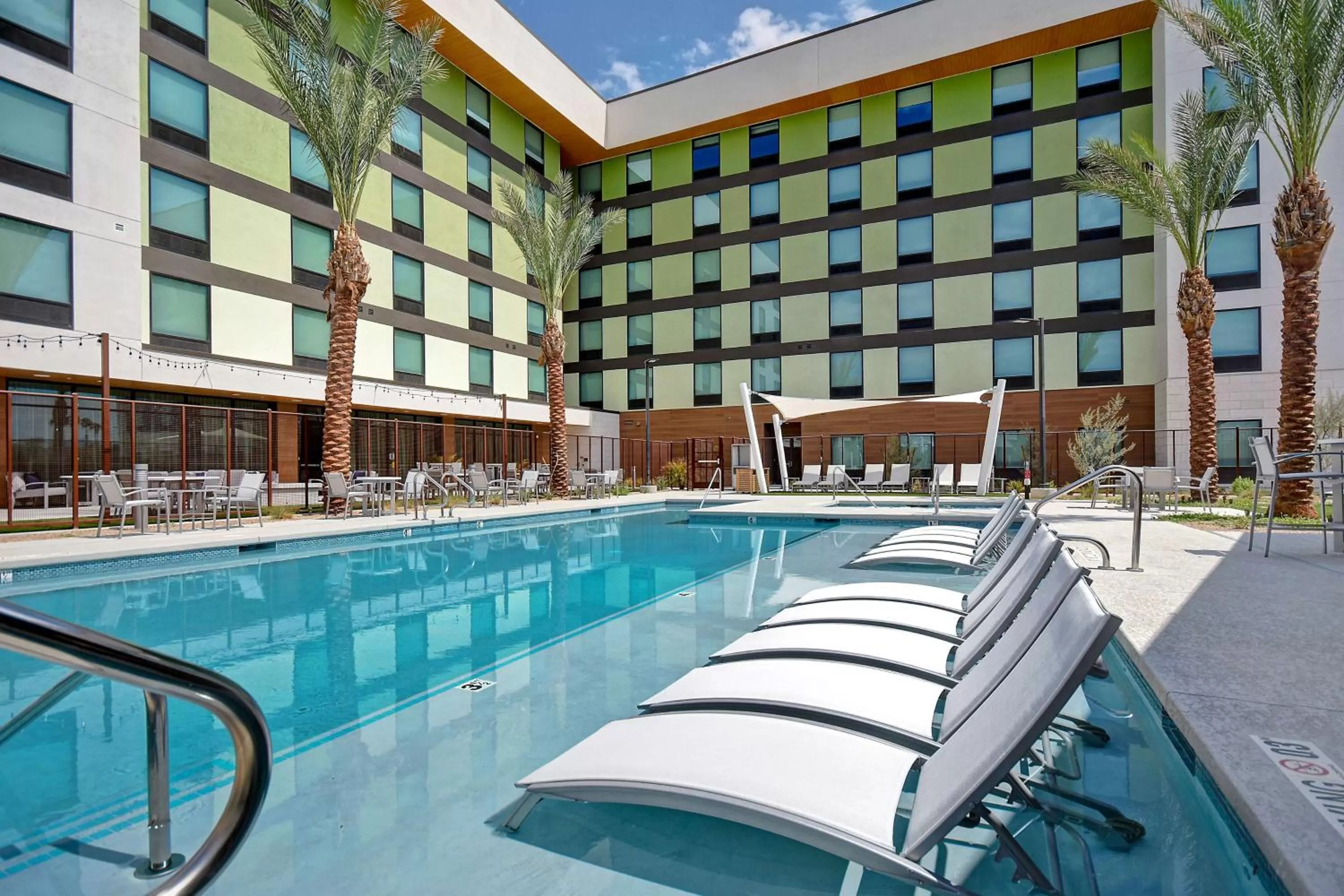 Pool view in Home2 Suites by Hilton Las Vegas Convention Center - No Resort Fee