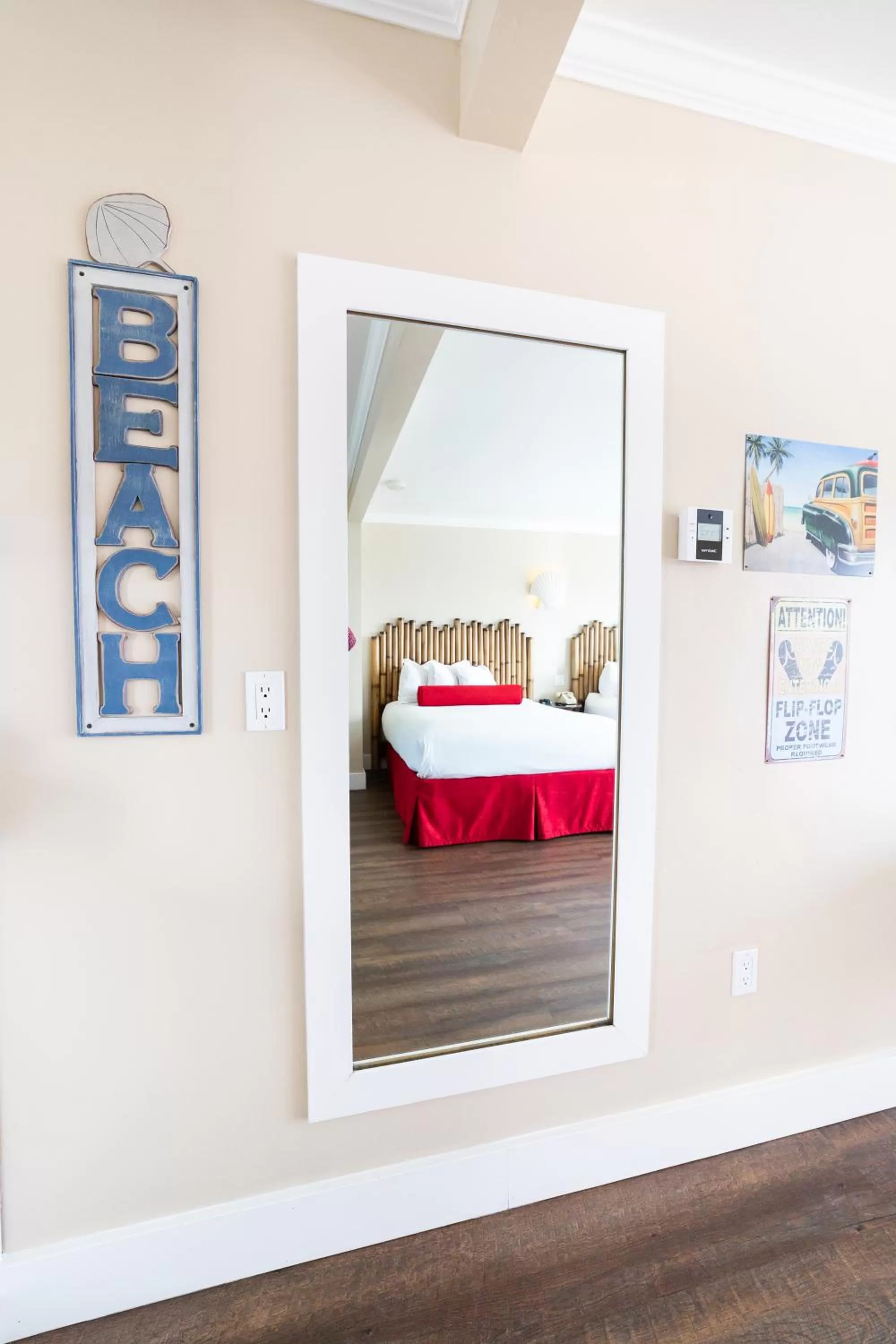 Decorative detail, Bed in Beach Street Inn and Suites