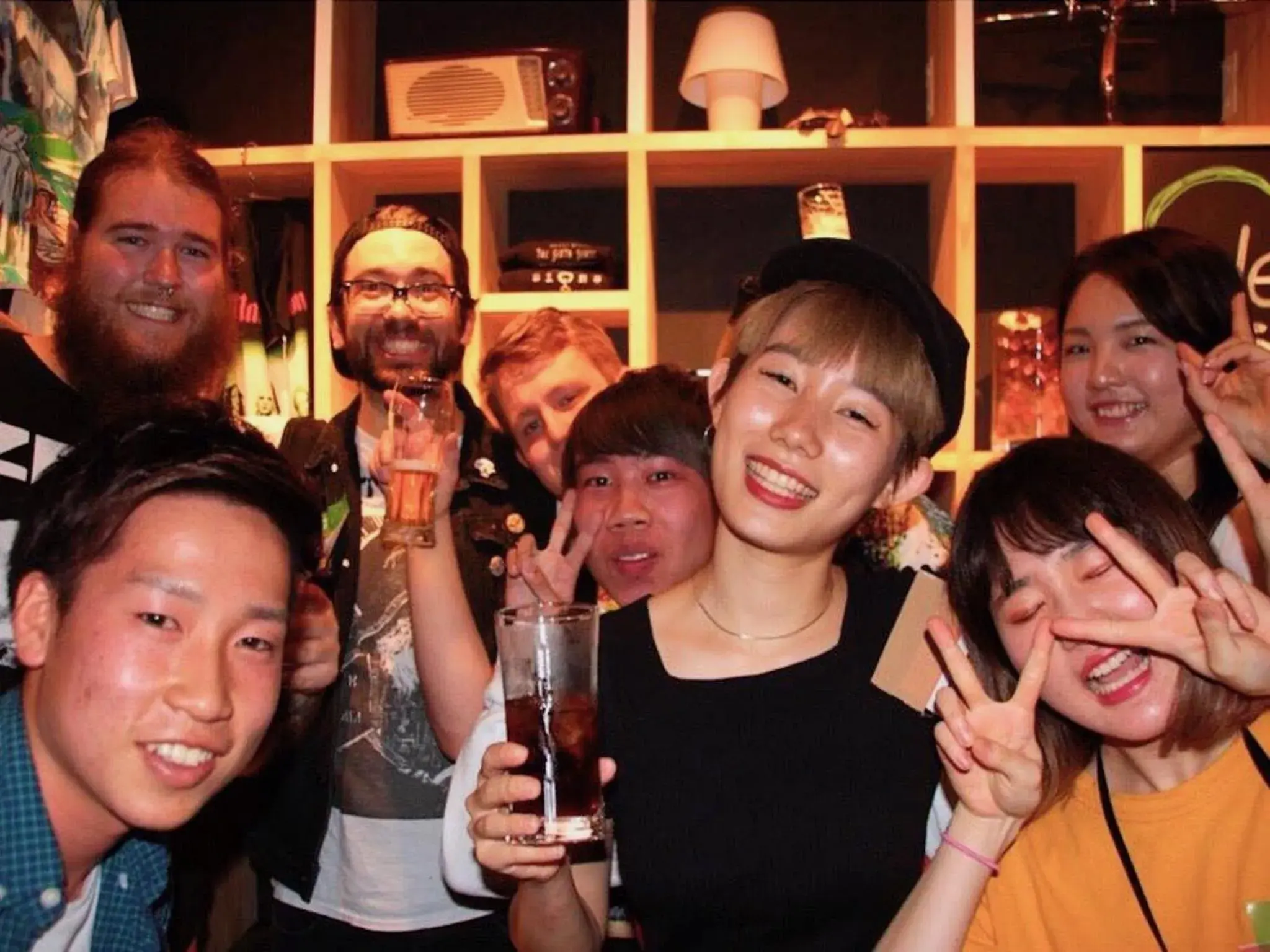 group of guests in Osaka Guesthouse Nest
