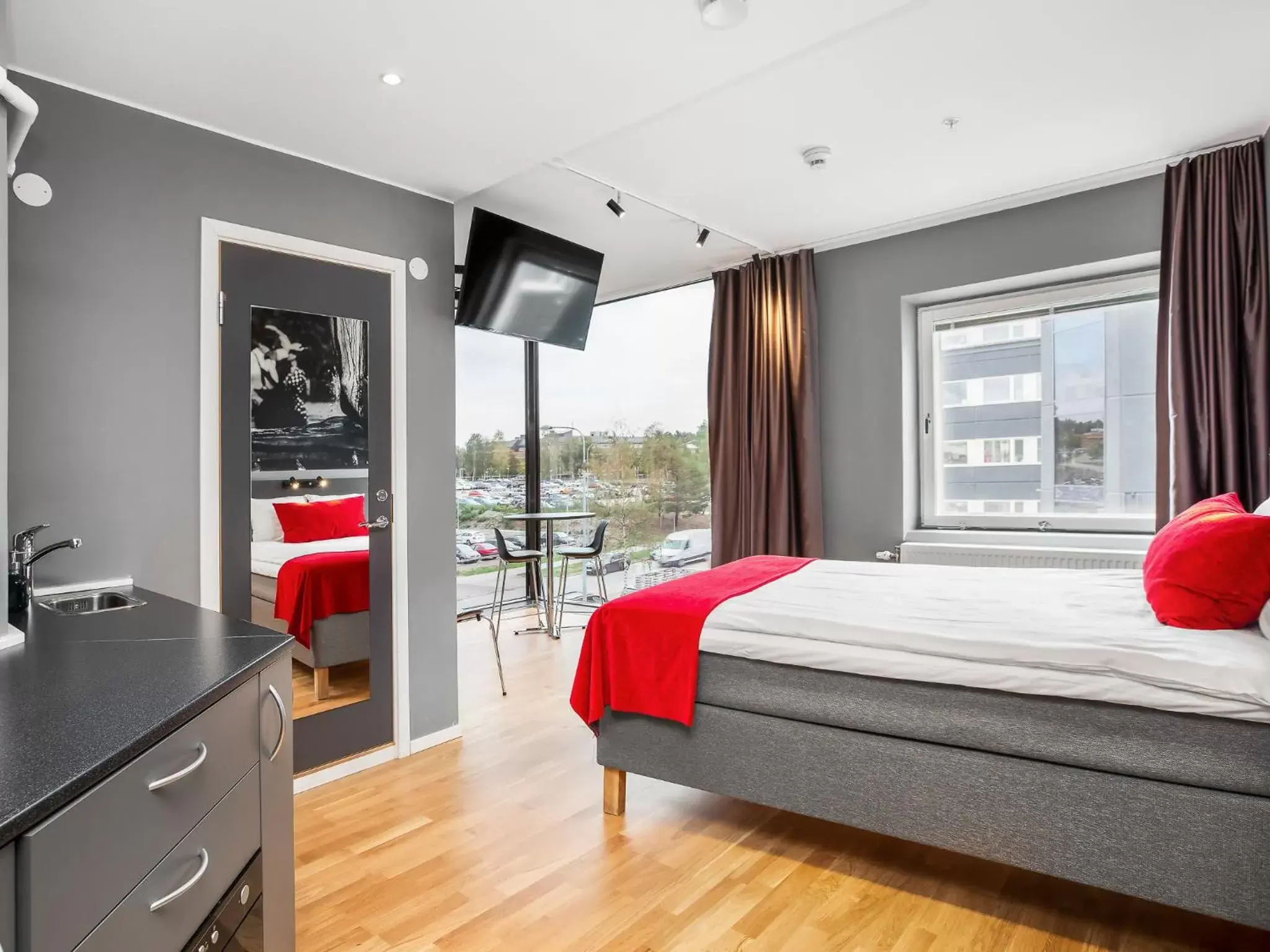 Photo of the whole room, Bed in Connect Hotel Kista