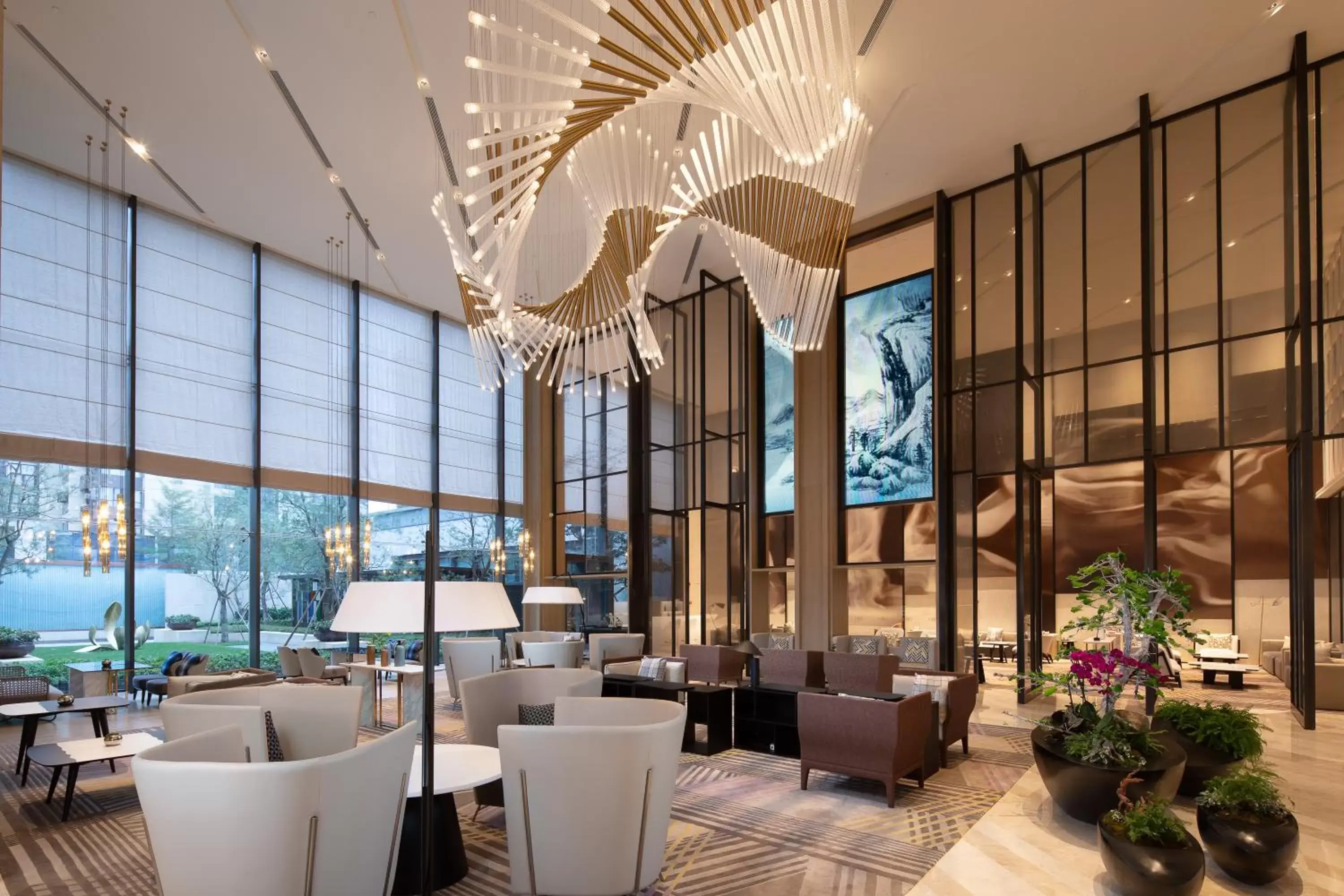 Lobby or reception, Restaurant/Places to Eat in Crowne Plaza Foshan Nanhai, an IHG Hotel