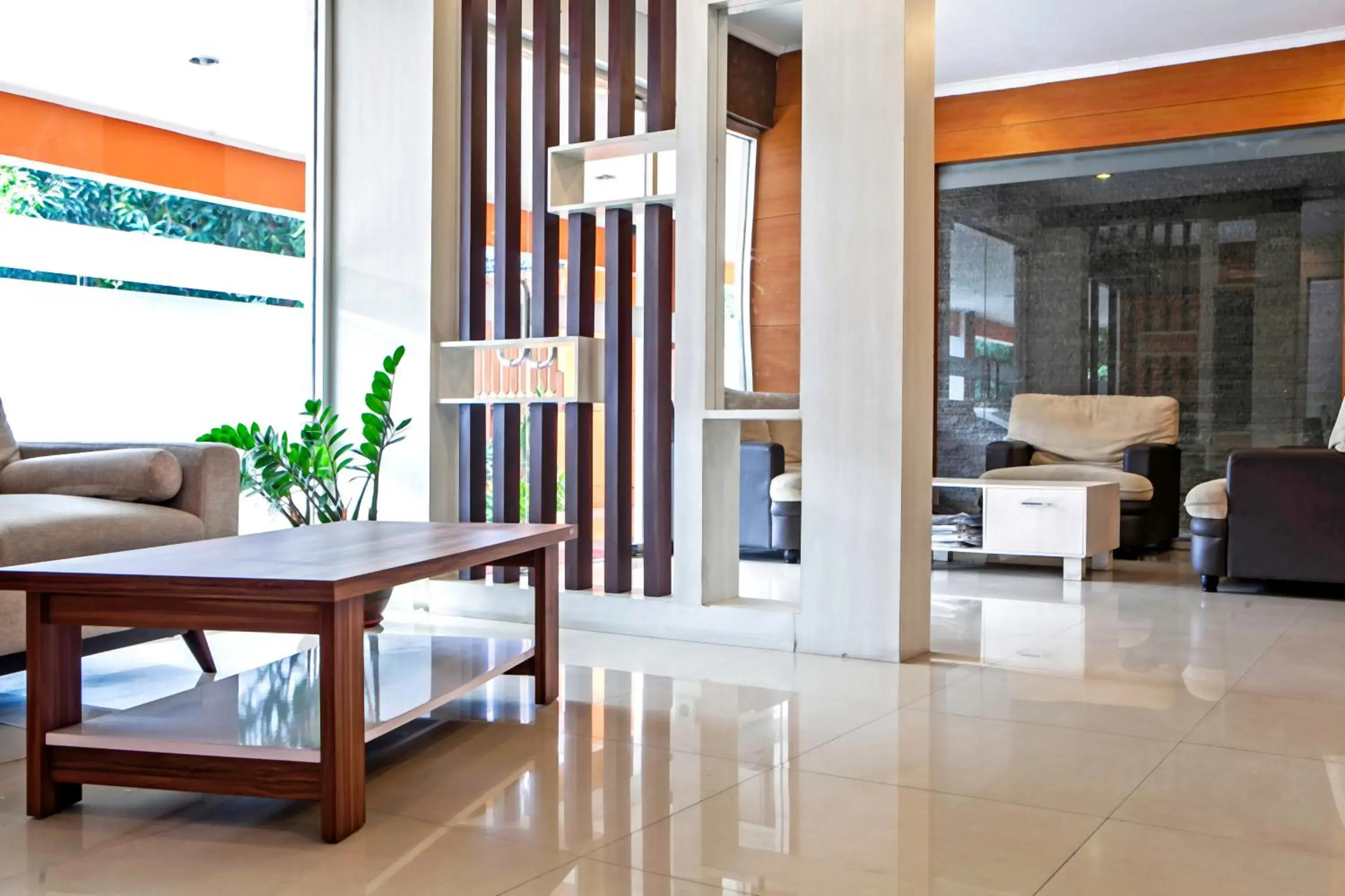 Lobby or reception, Seating Area in RedDoorz Syariah near BTC Fashion Mall