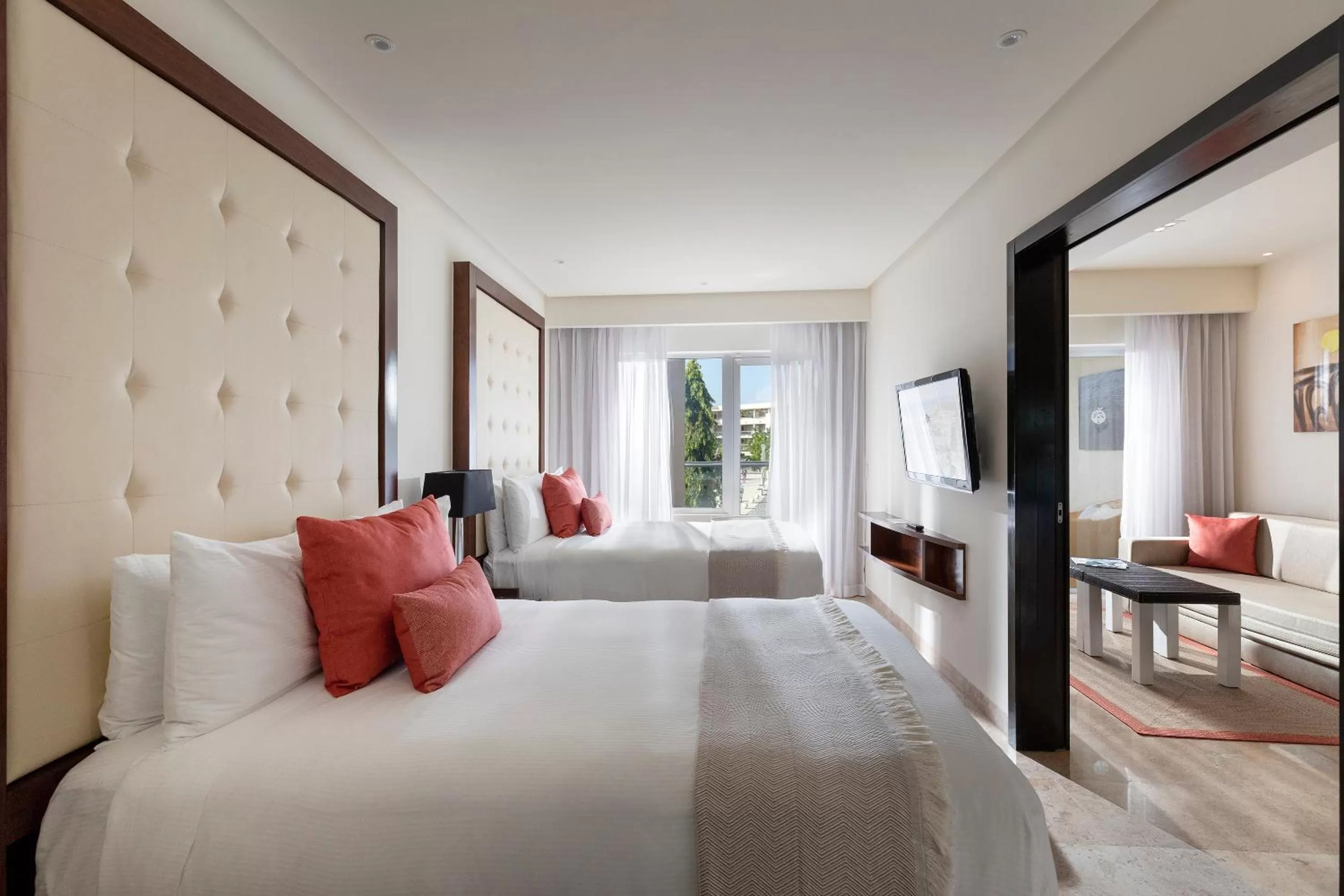 View (from property/room), Bed in Paradisus Playa del Carmen - Riviera Maya - All Inclusive