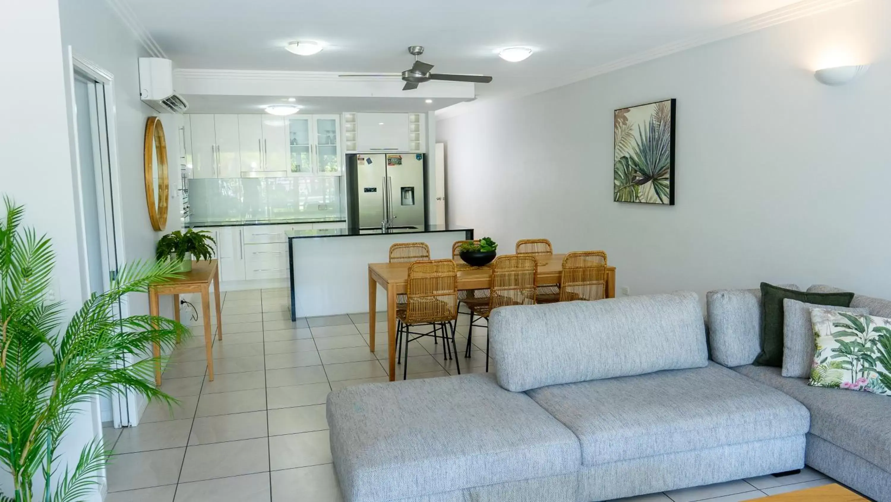 Living room, Seating Area in Waters Edge Apartment Cairns