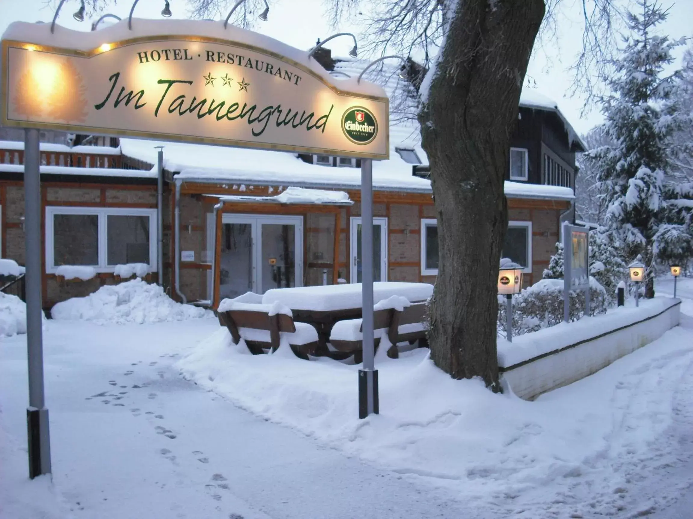 Property building, Winter in Hotel Im Tannengrund