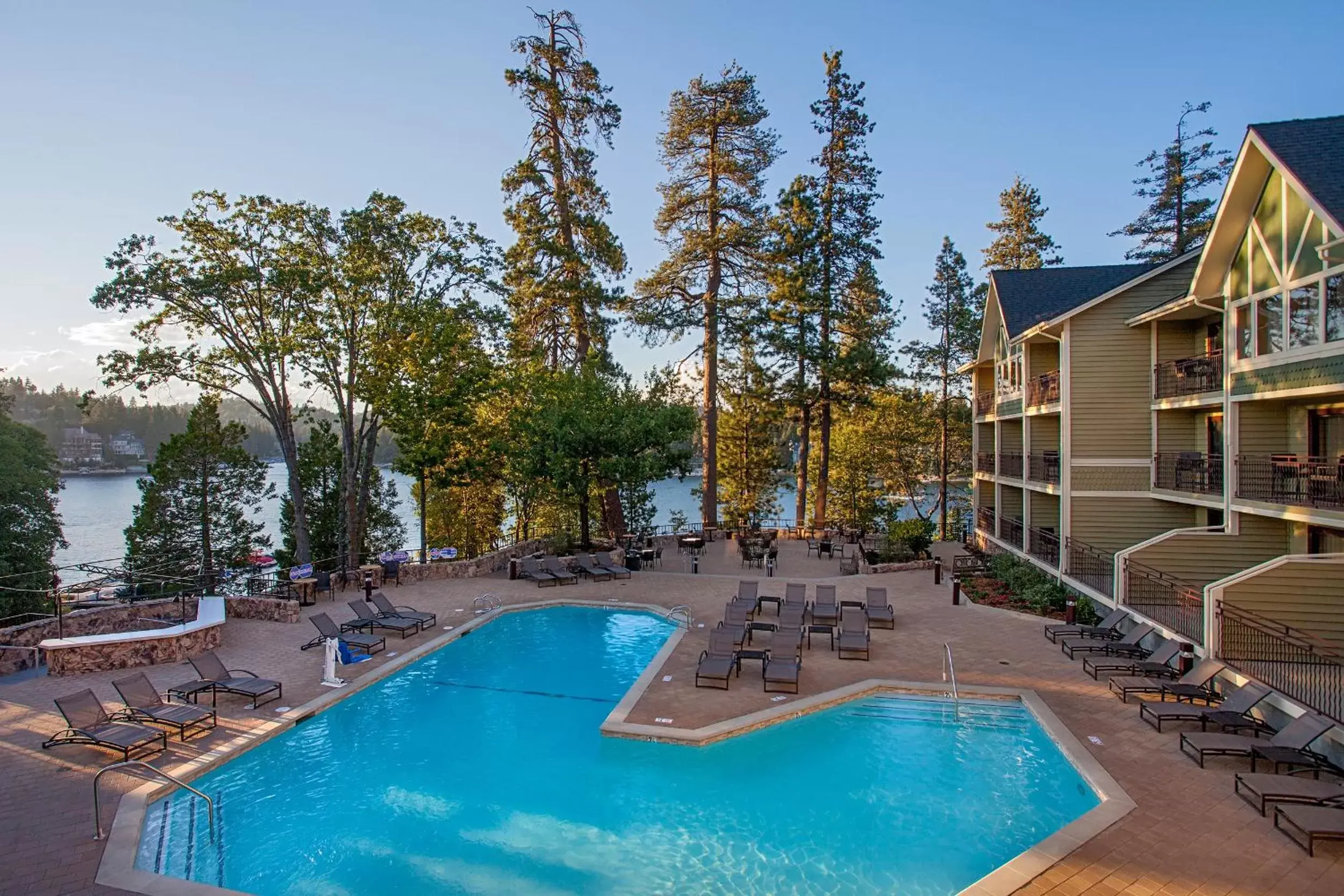 Pool view in Lake Arrowhead Resort & Spa Pool view in Lake Arrowhead Resort & Spa