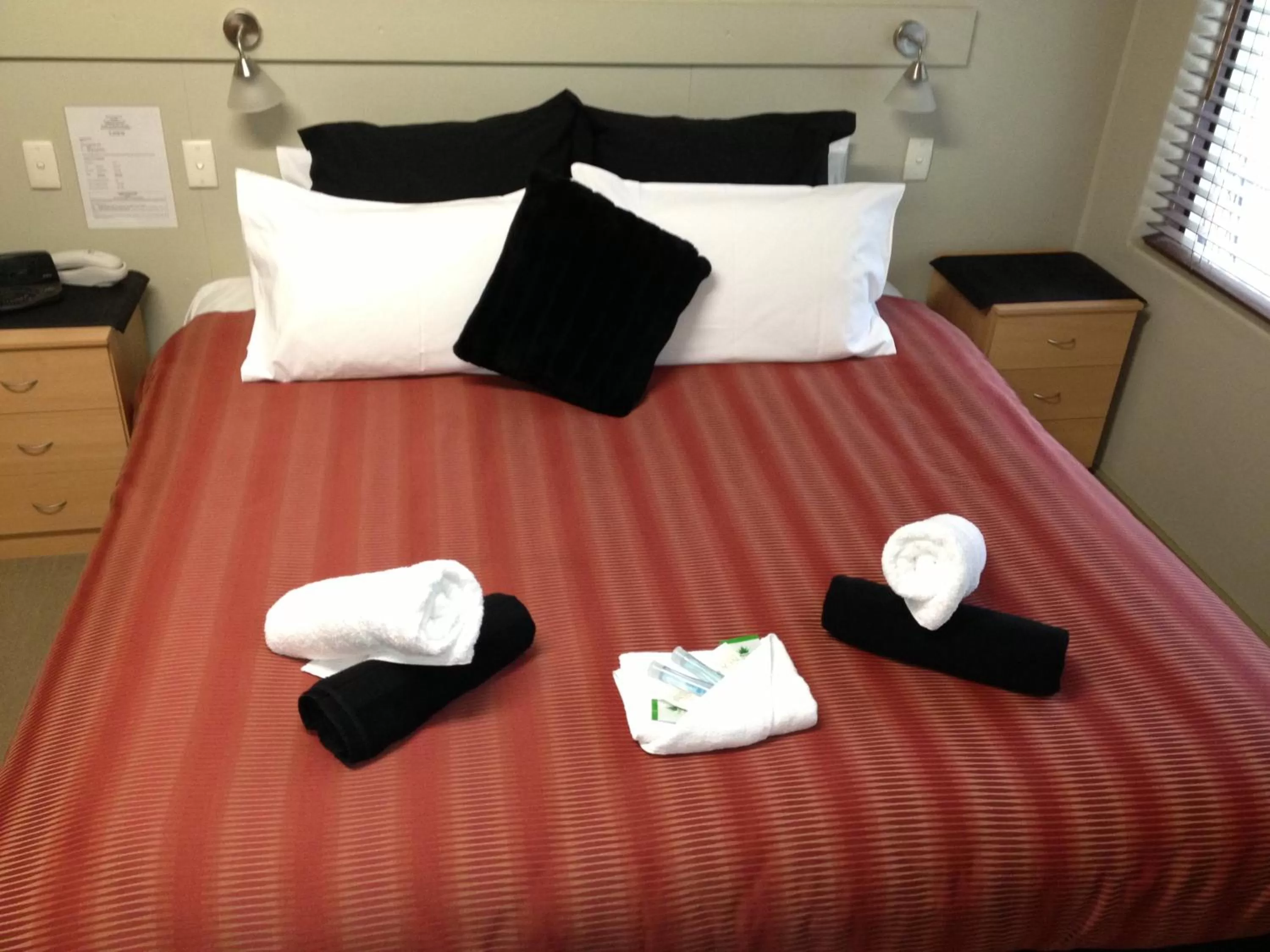 Bed in Black Forest Motel