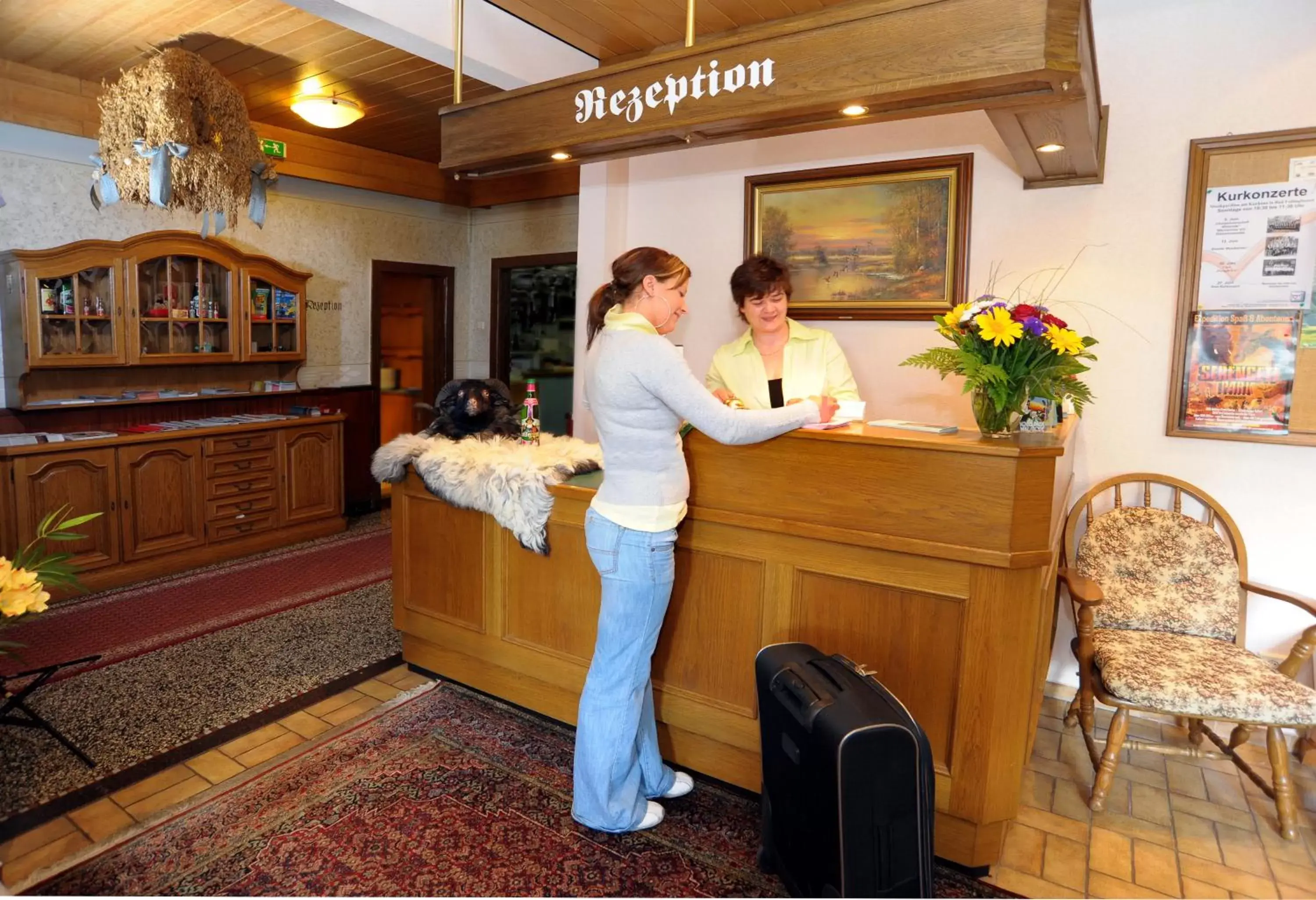 Lobby or reception in Hotel Schnehagen