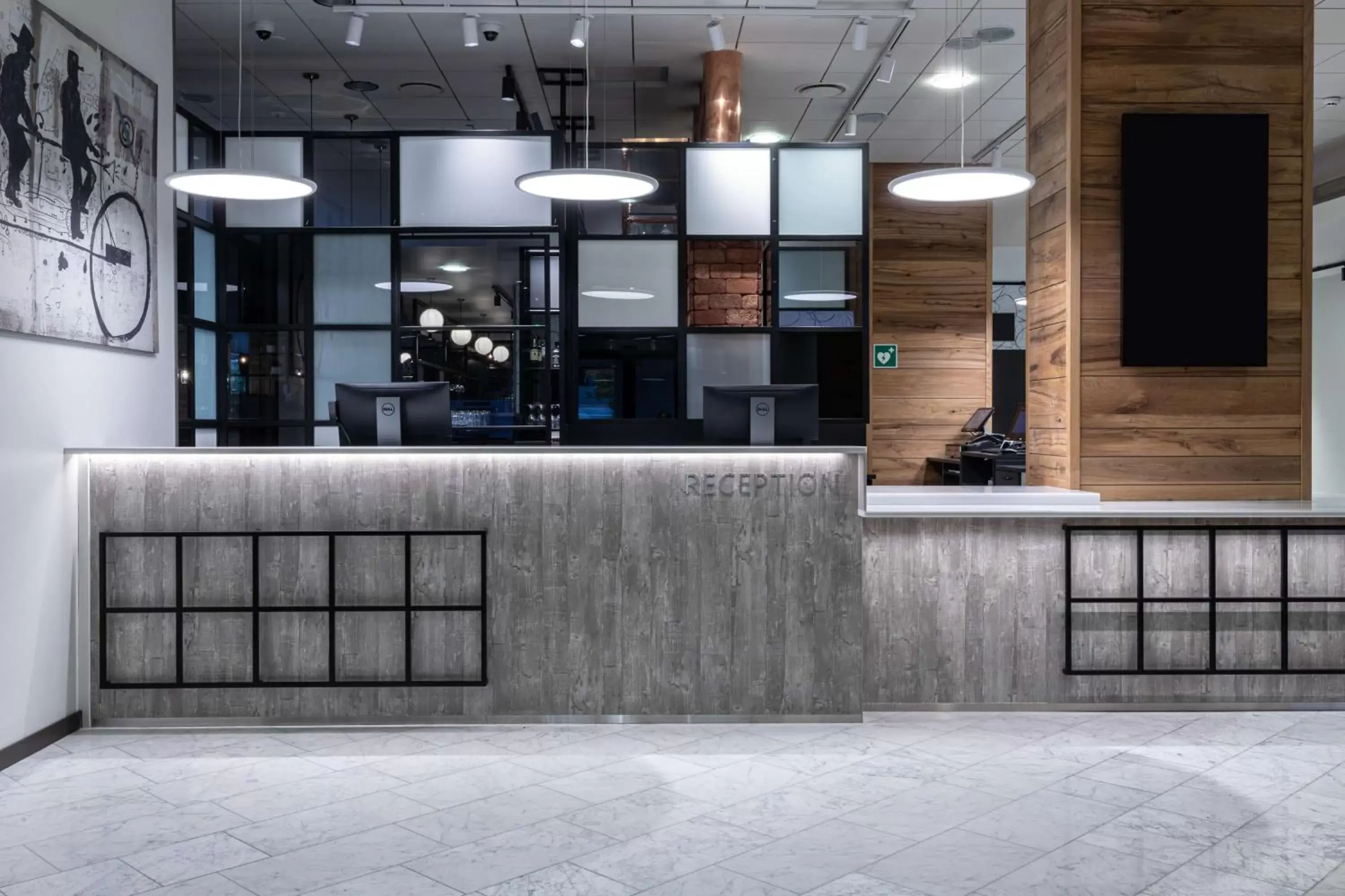Lobby or reception in Scandic Pasila