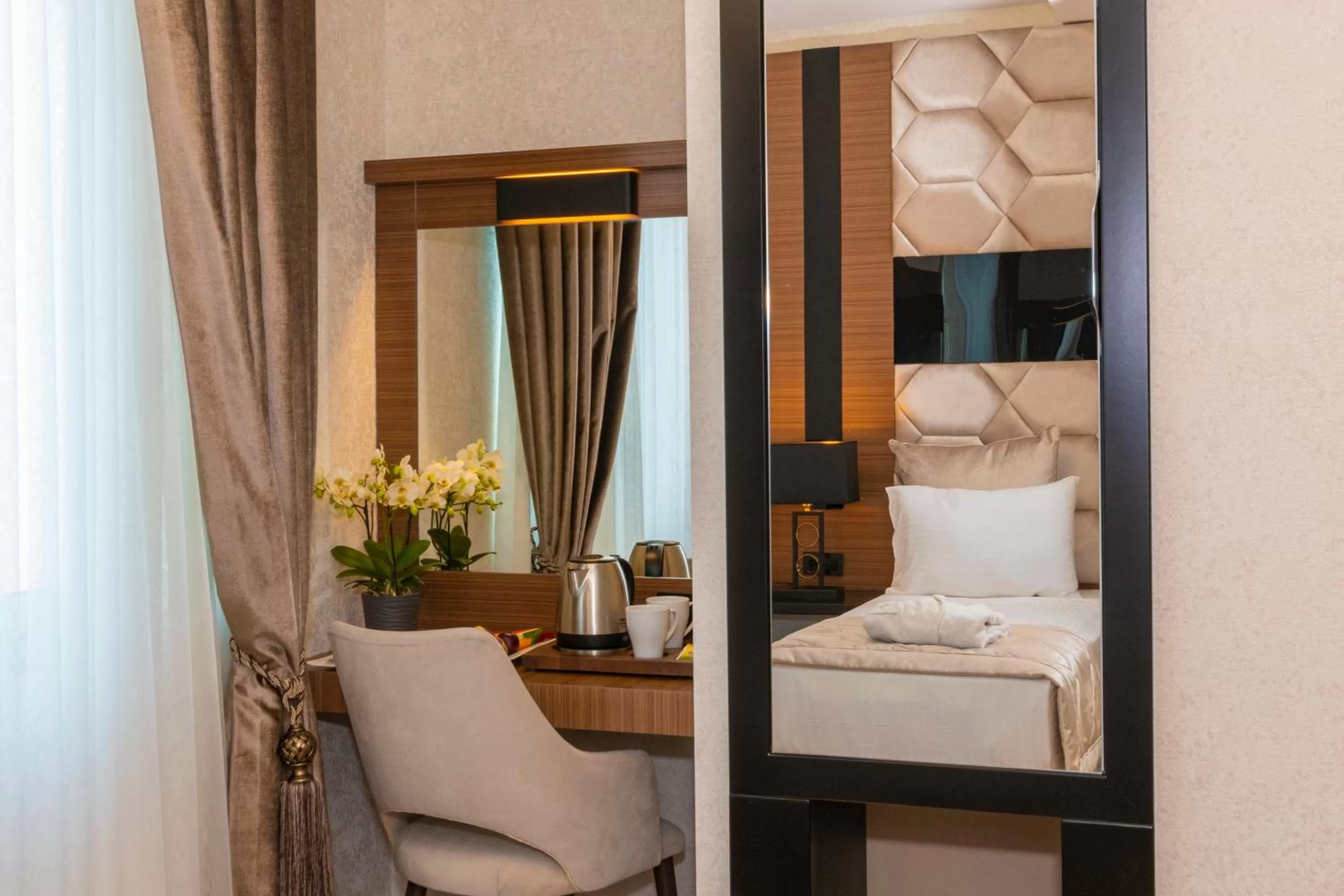 Decorative detail, Bed in Eastanbul Suites