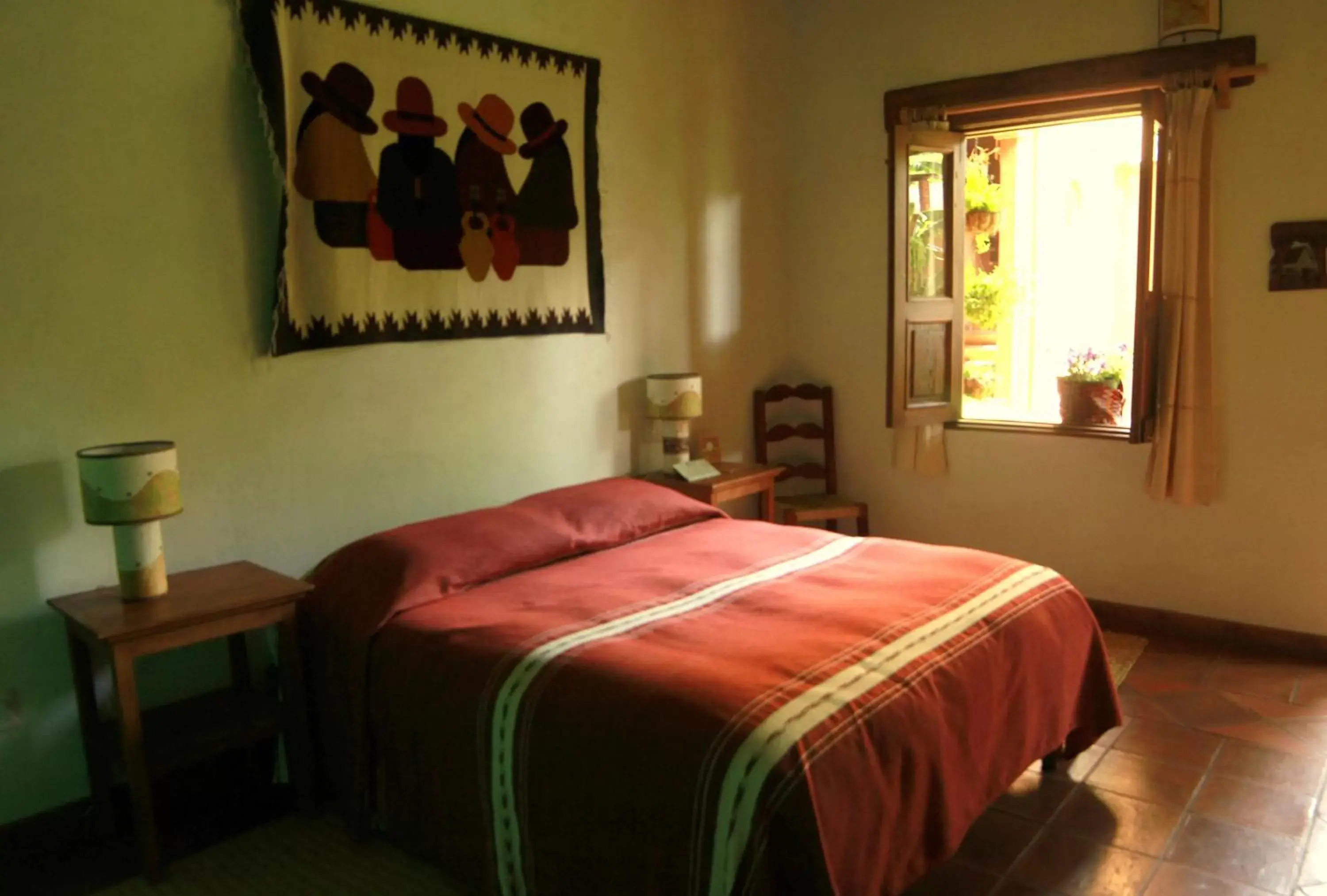 Decorative detail, Bed in Posada Yolihuani