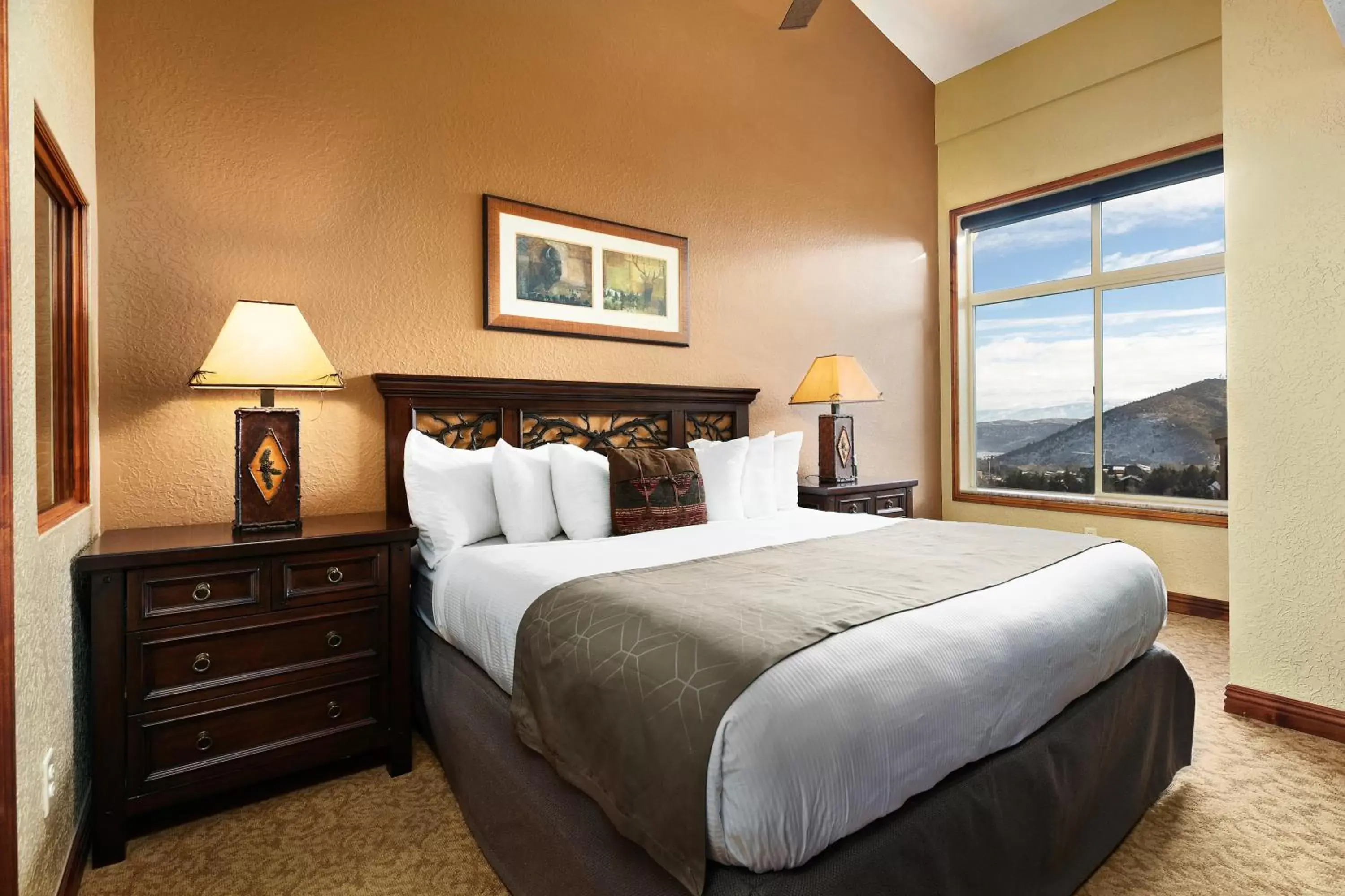Bed in Condos at Canyons Resort by White Pines