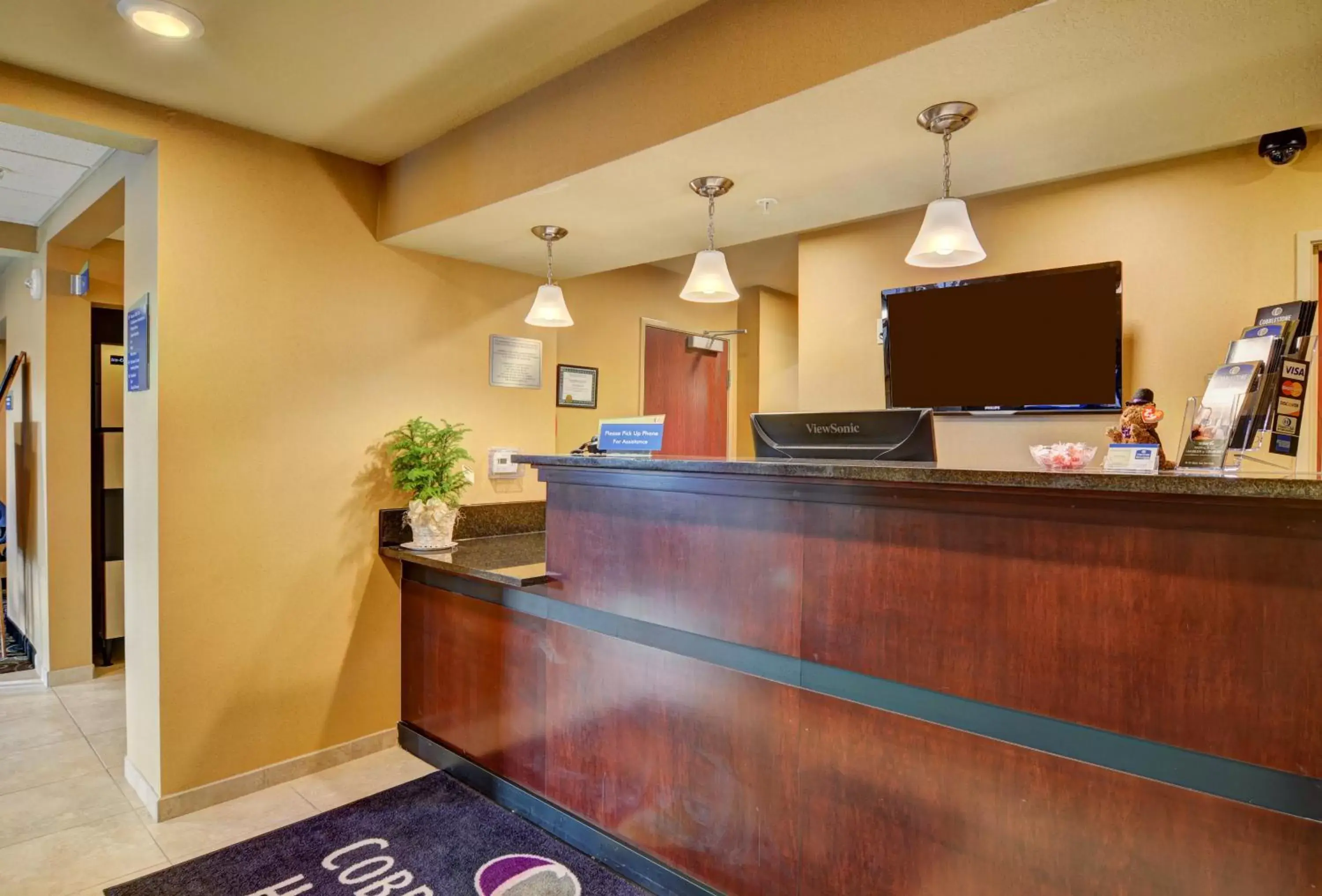 Lobby or reception, Lobby/Reception in Cobblestone Inn & Suites - Ambridge