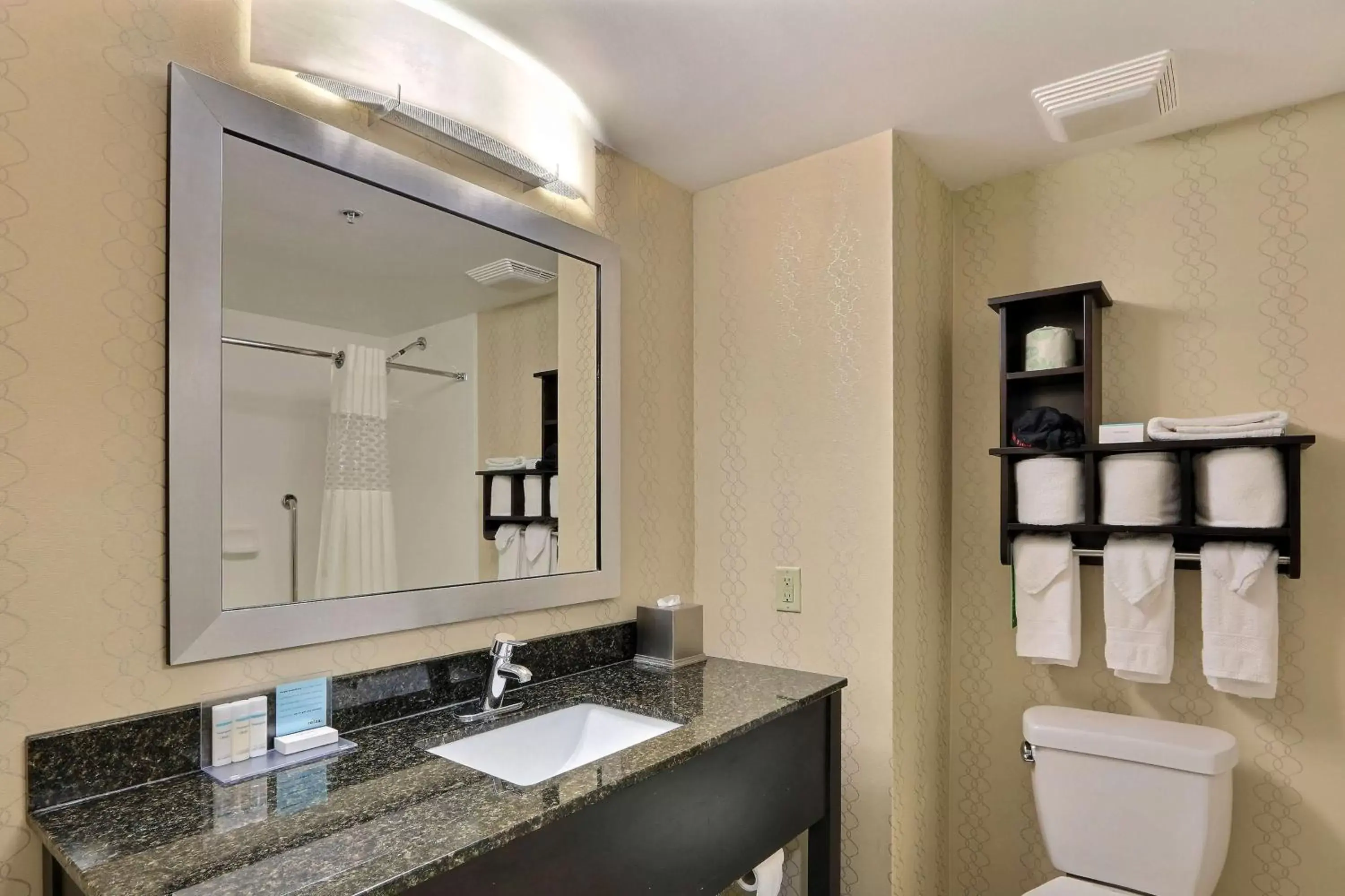 Bed, Bathroom in Hampton Inn Savannah-I-95/Richmond Hill