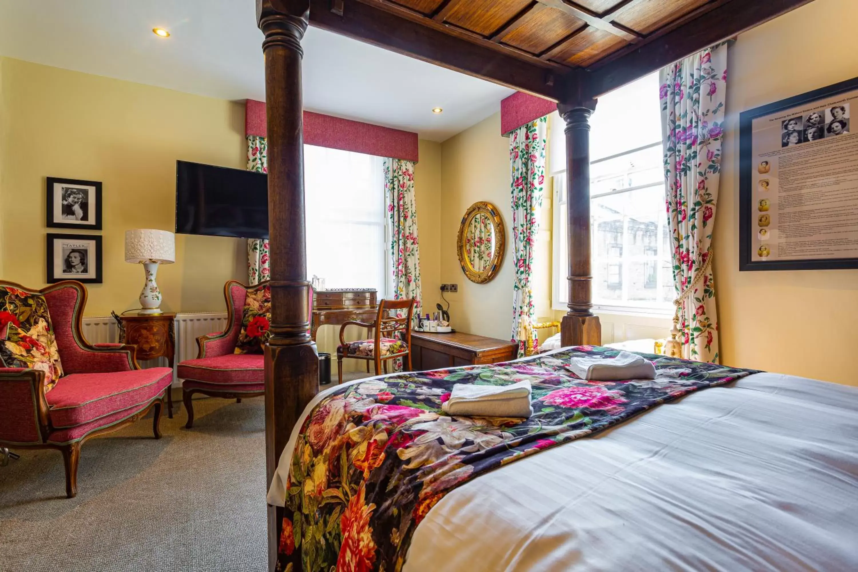 Bedroom in The Rutland Arms Hotel, Bakewell, Derbyshire