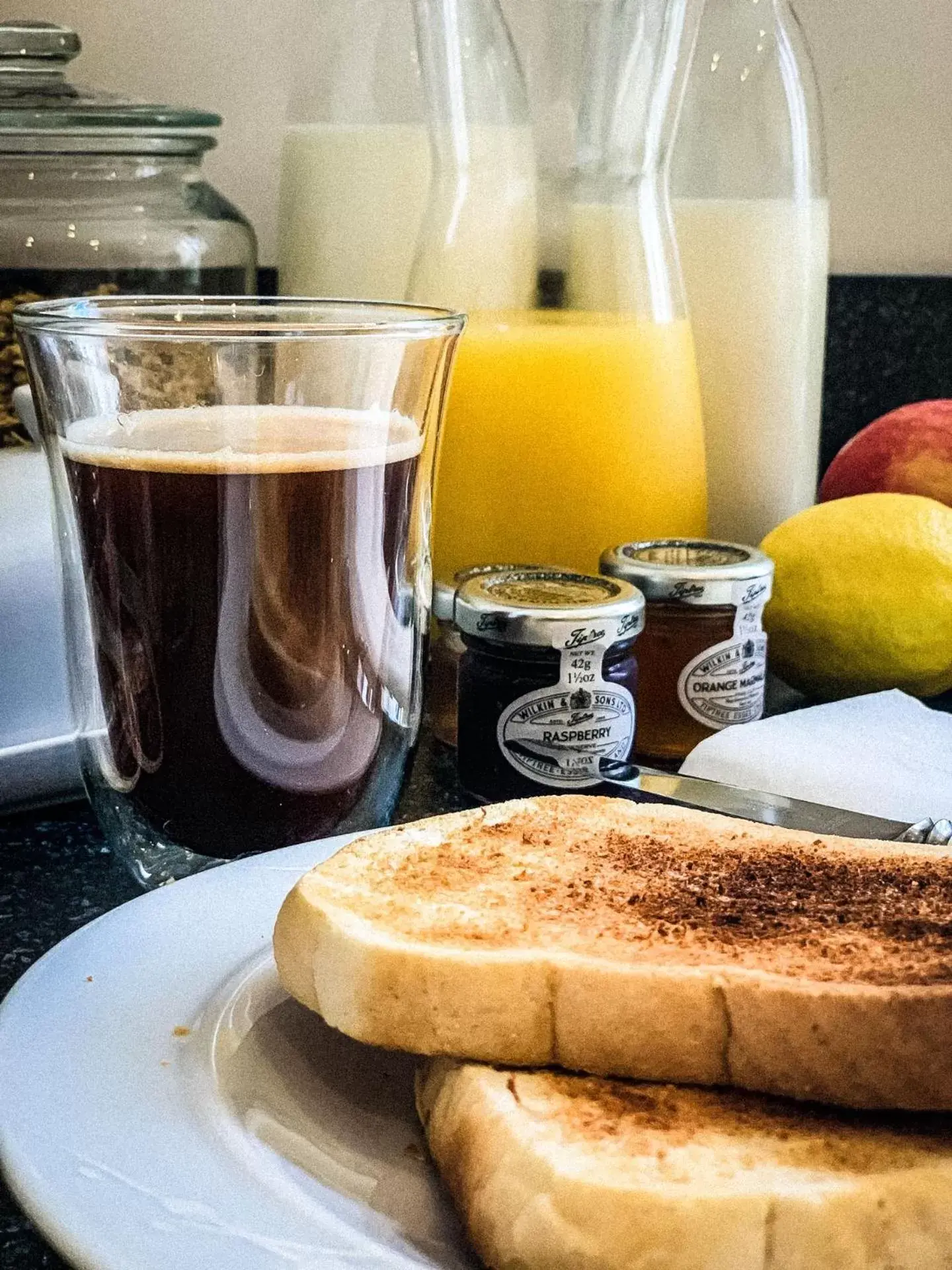 Continental breakfast in Riverside Cottage, Shefford