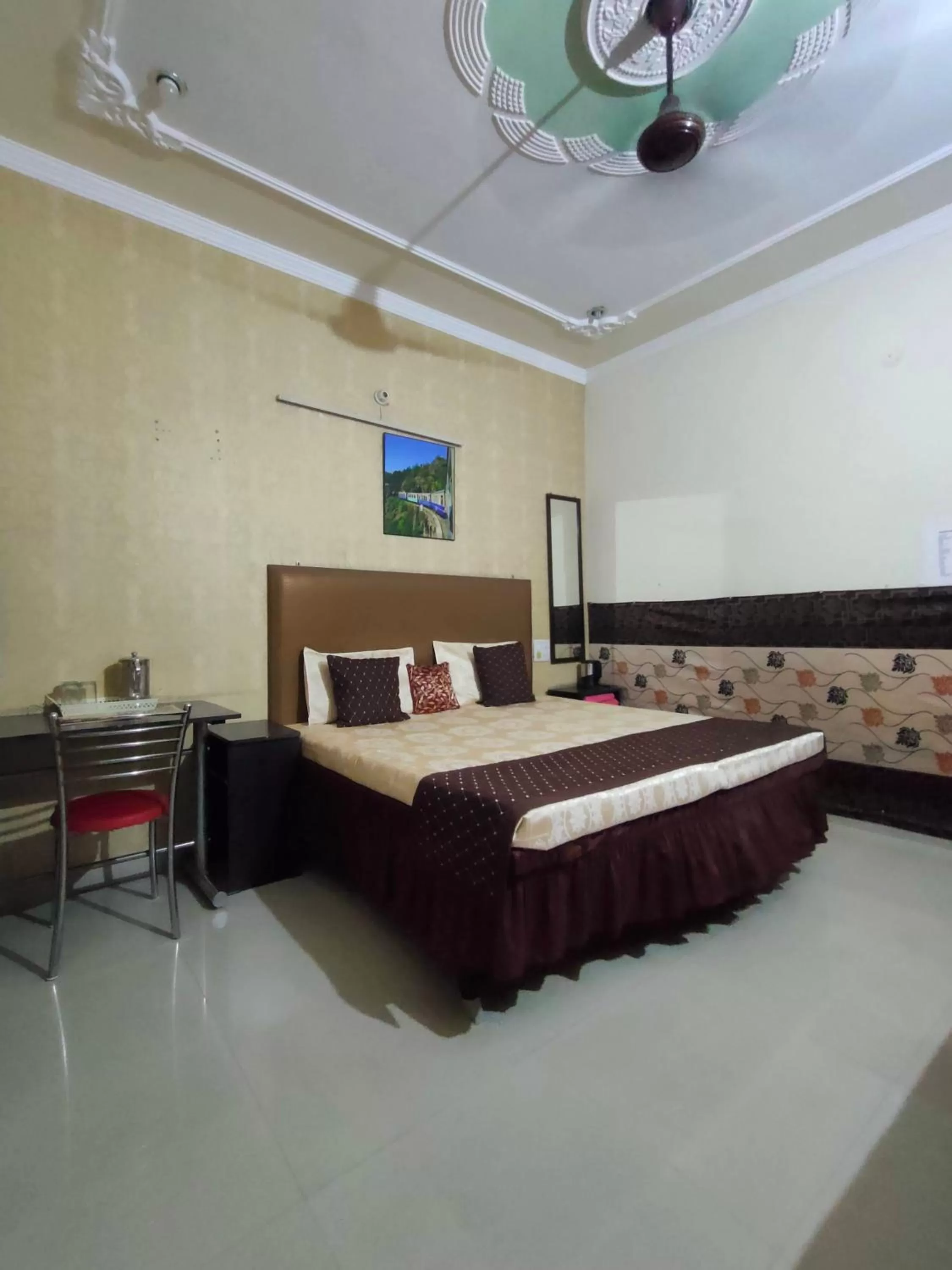 Bedroom, Bed in New Chandigarh Holiday Home