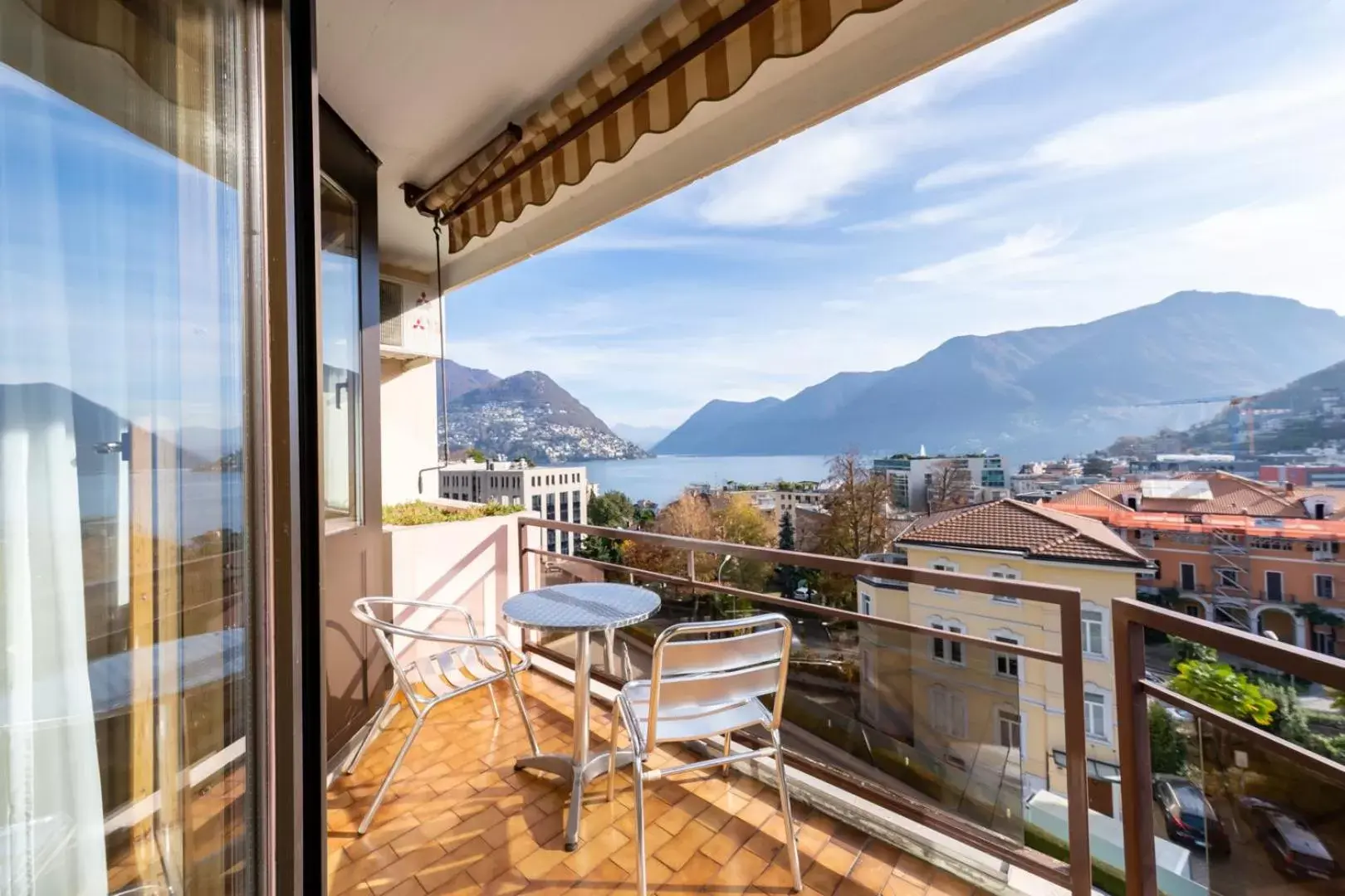 Balcony/Terrace in Hotel Delfino Lugano