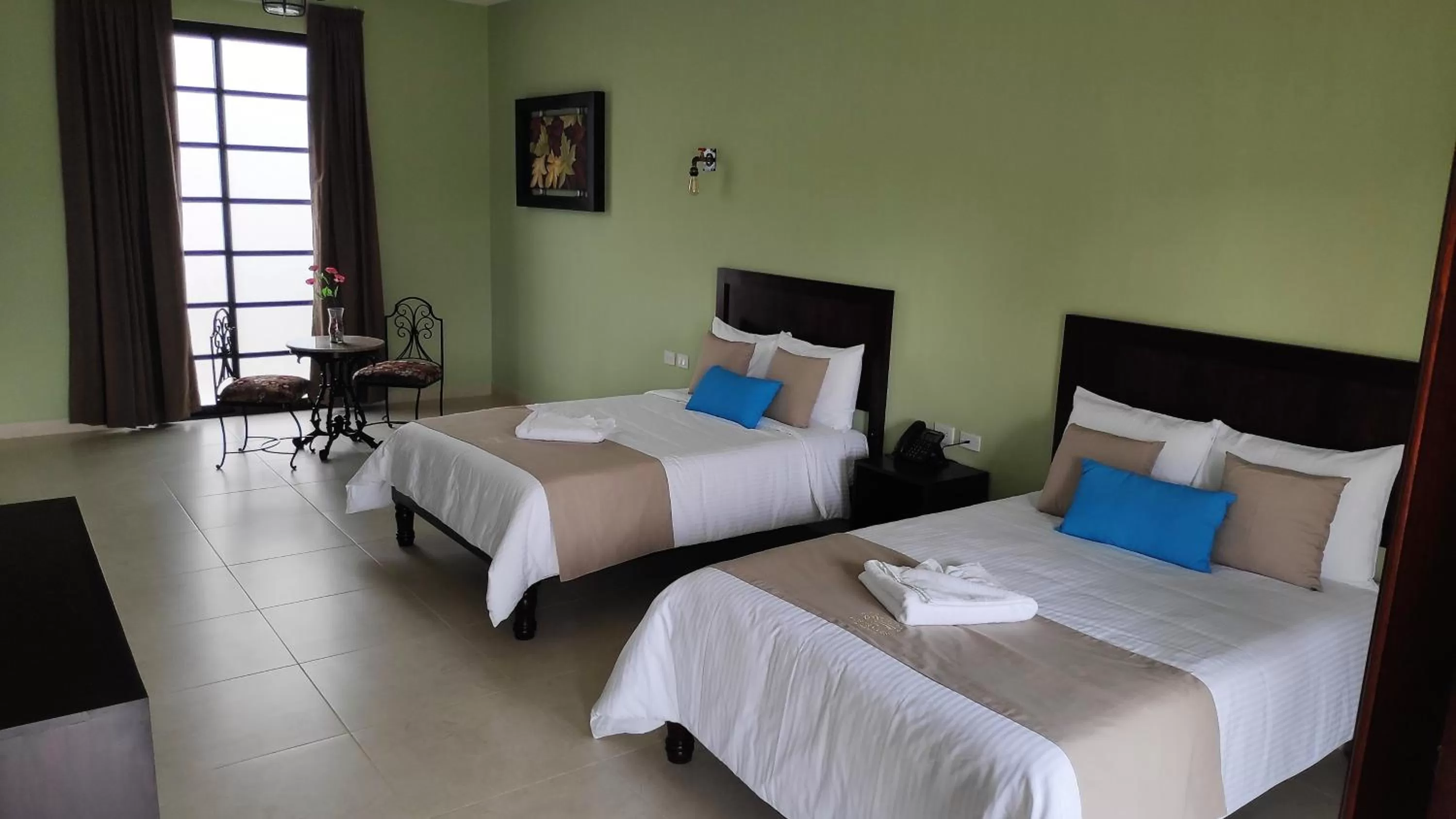 Decorative detail, Bed in Hotel Los Frailes, Valladolid, Yucatán