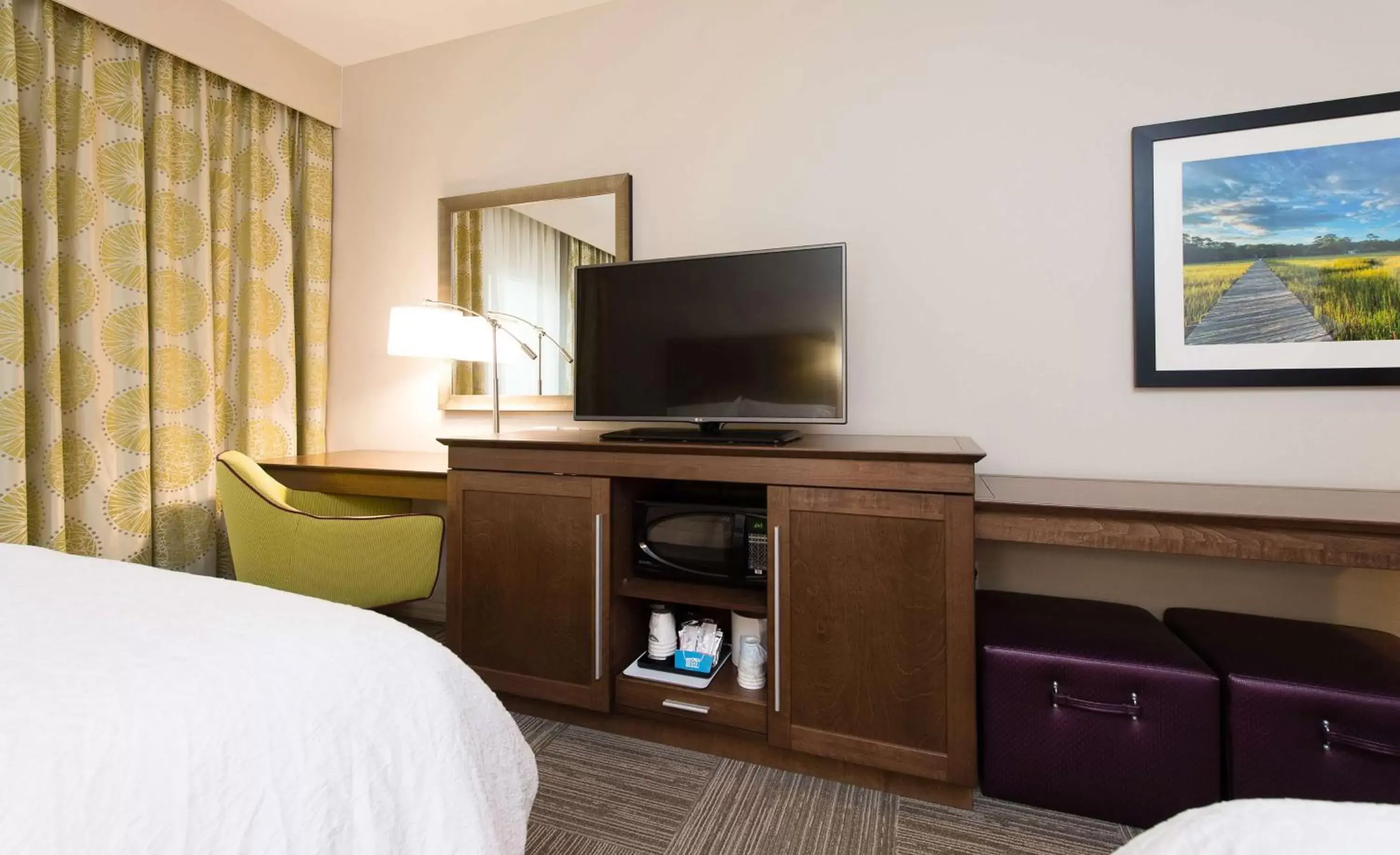 Bed, TV/Entertainment Center in Hampton Inn & Suites Orangeburg, SC