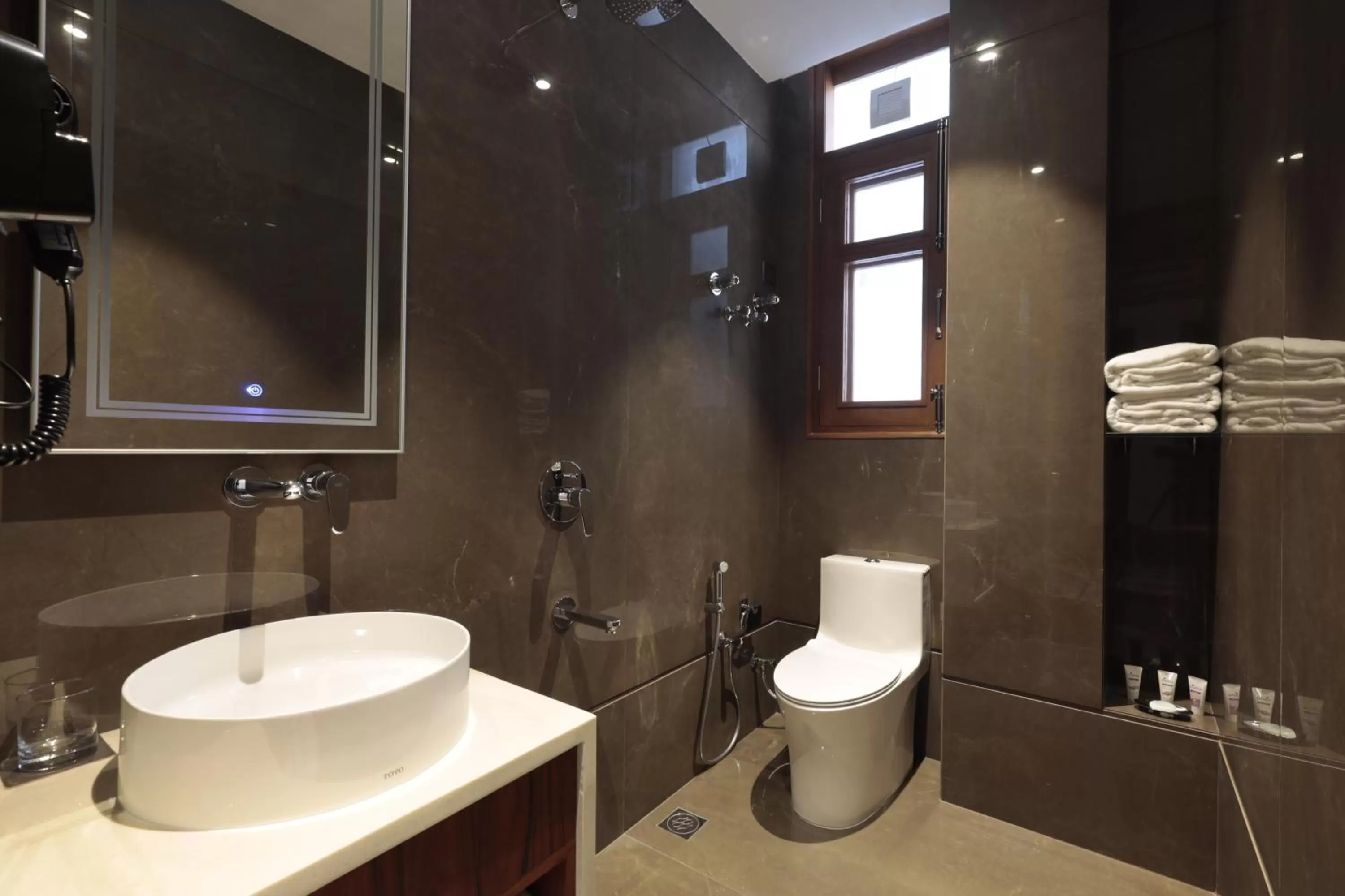 Bathroom in WelcomHeritage Elysium Resort & Spa