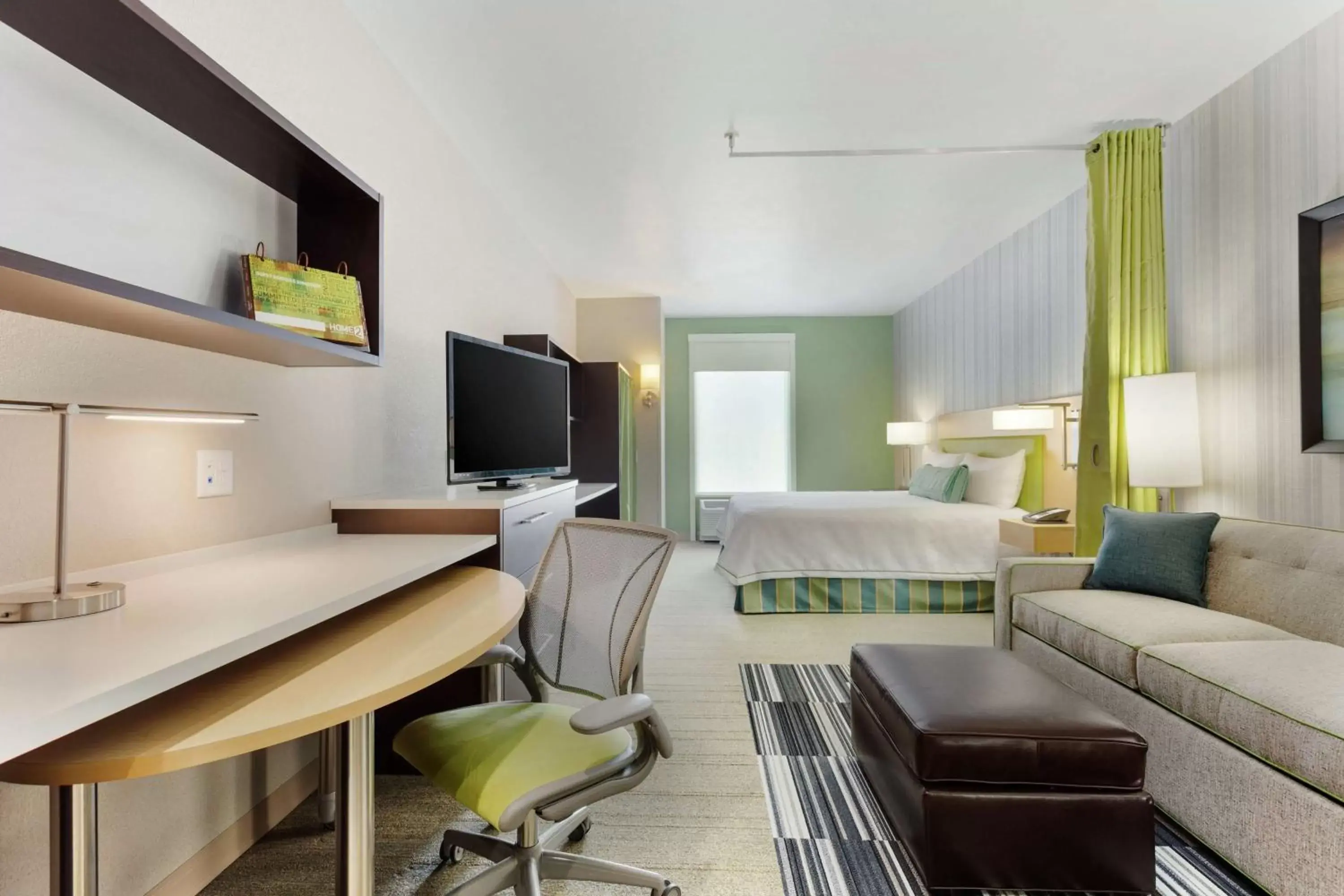 Bedroom, TV/Entertainment Center in Home2 Suites by Hilton Salt Lake City-Murray, UT