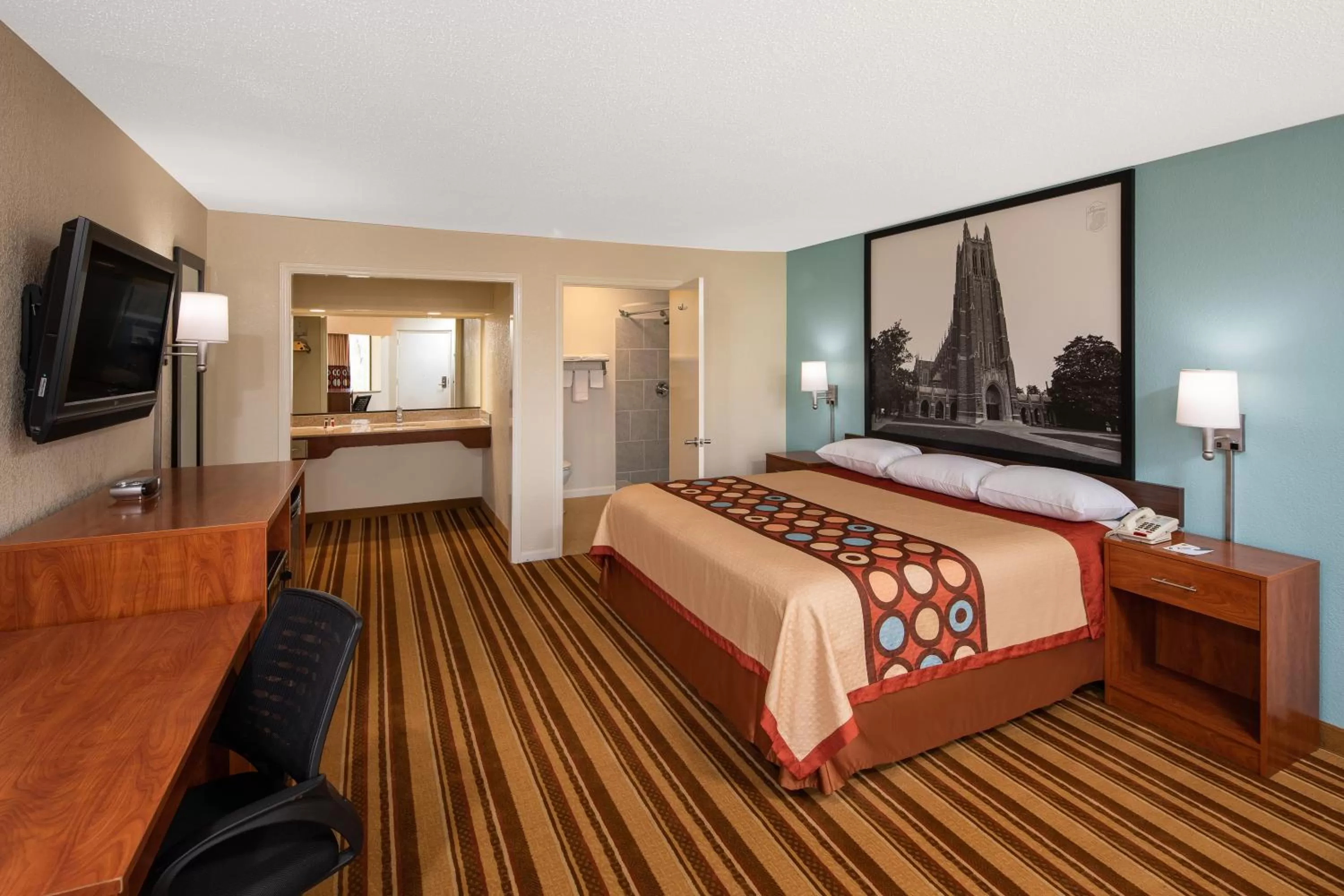 Bed in Super 8 by Wyndham Burlington NC