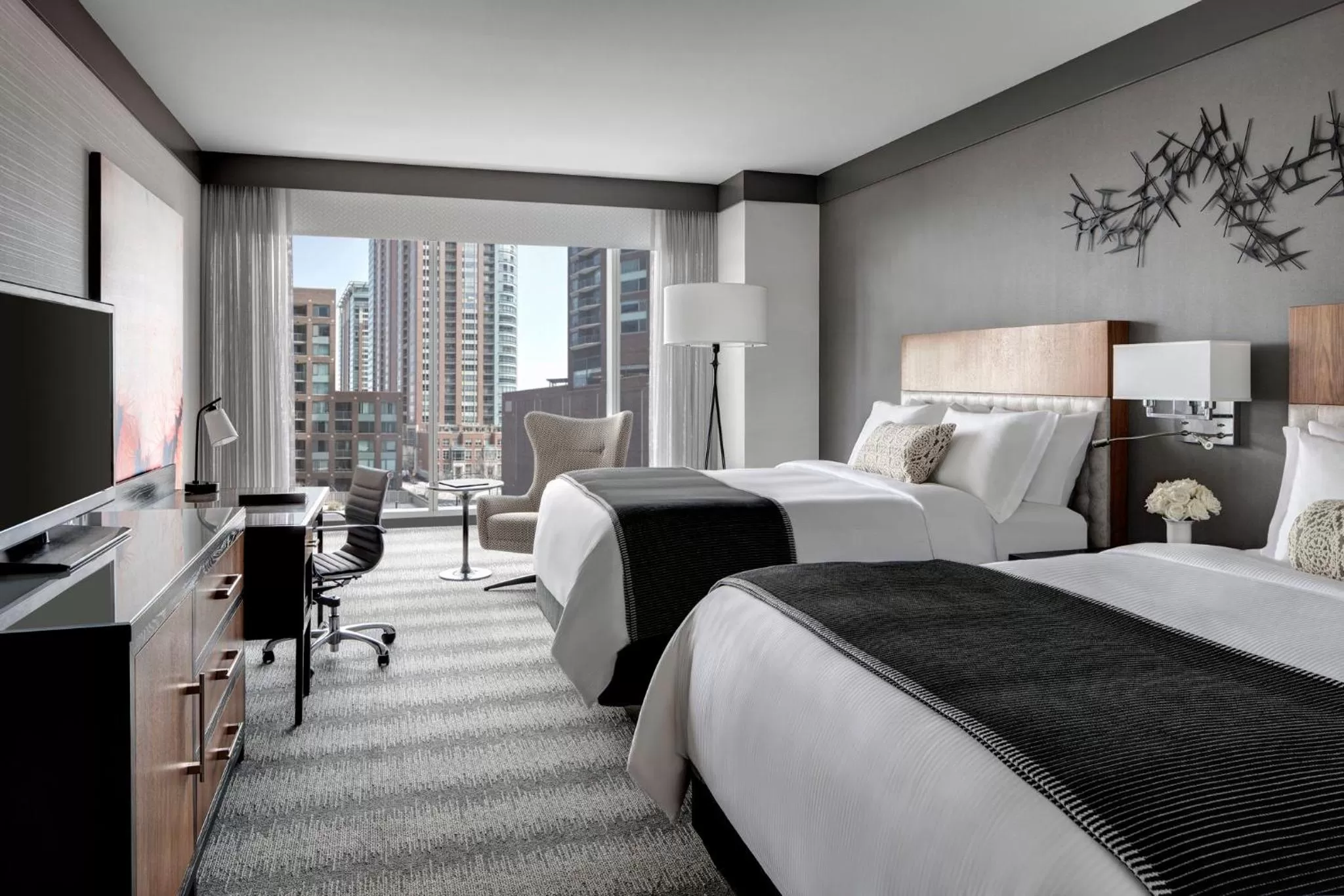 Superior Room with Two Double Beds in Loews Chicago Hotel