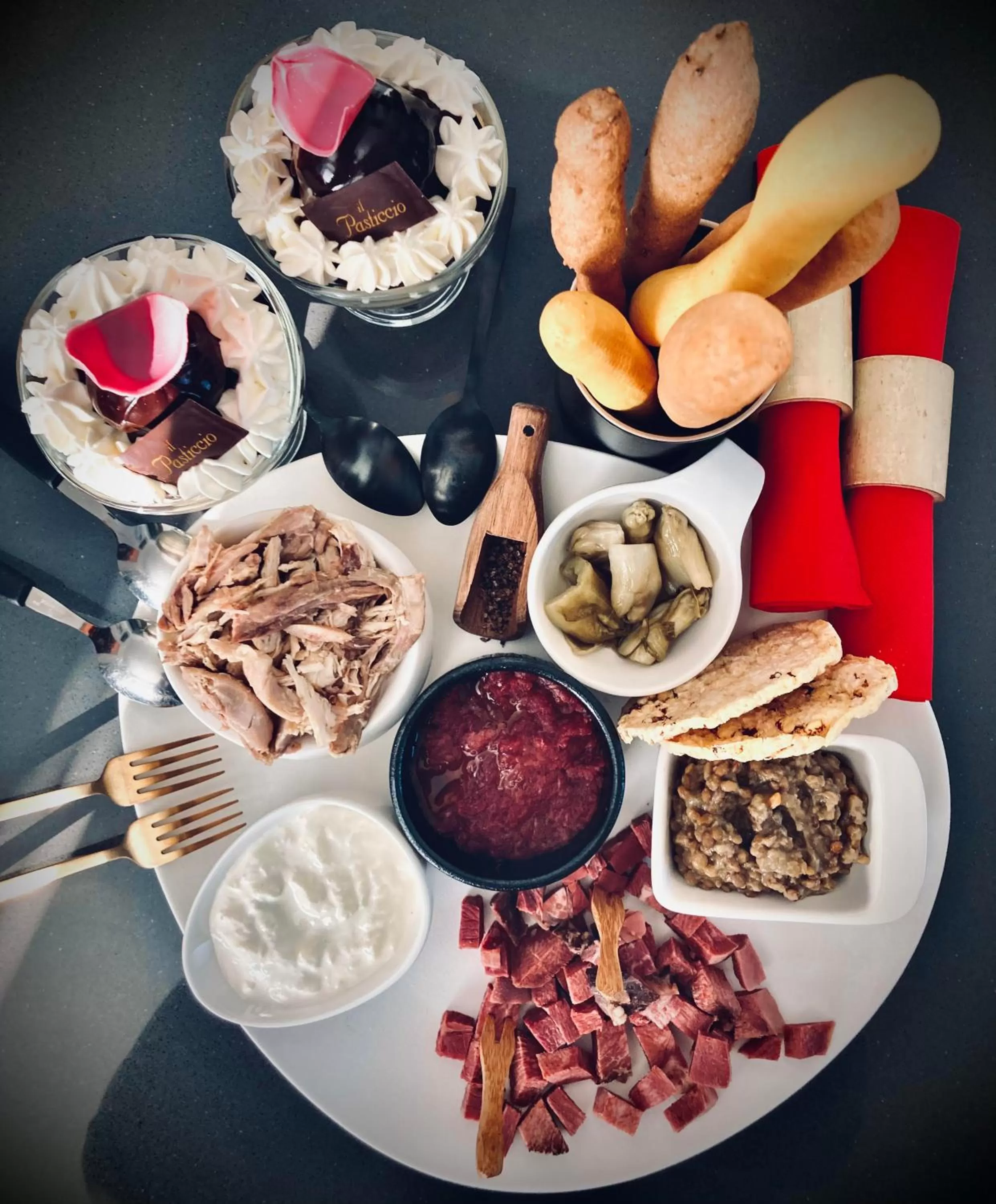 Restaurant/places to eat in Cà Rossa #panoramic suite