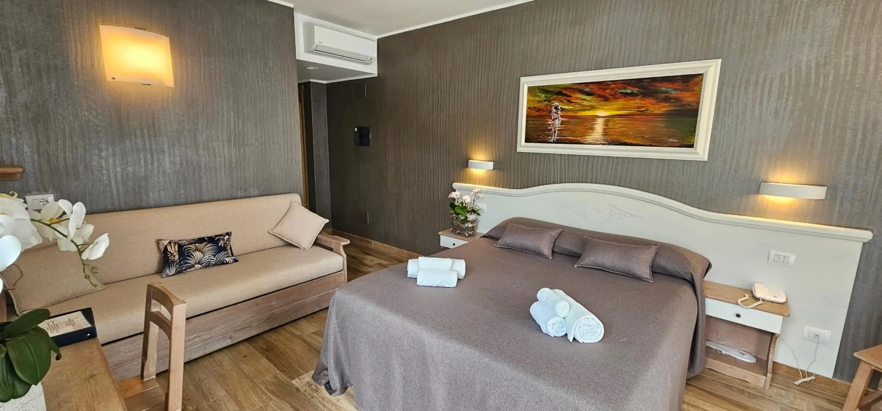 Bed in Hotel Meridiana