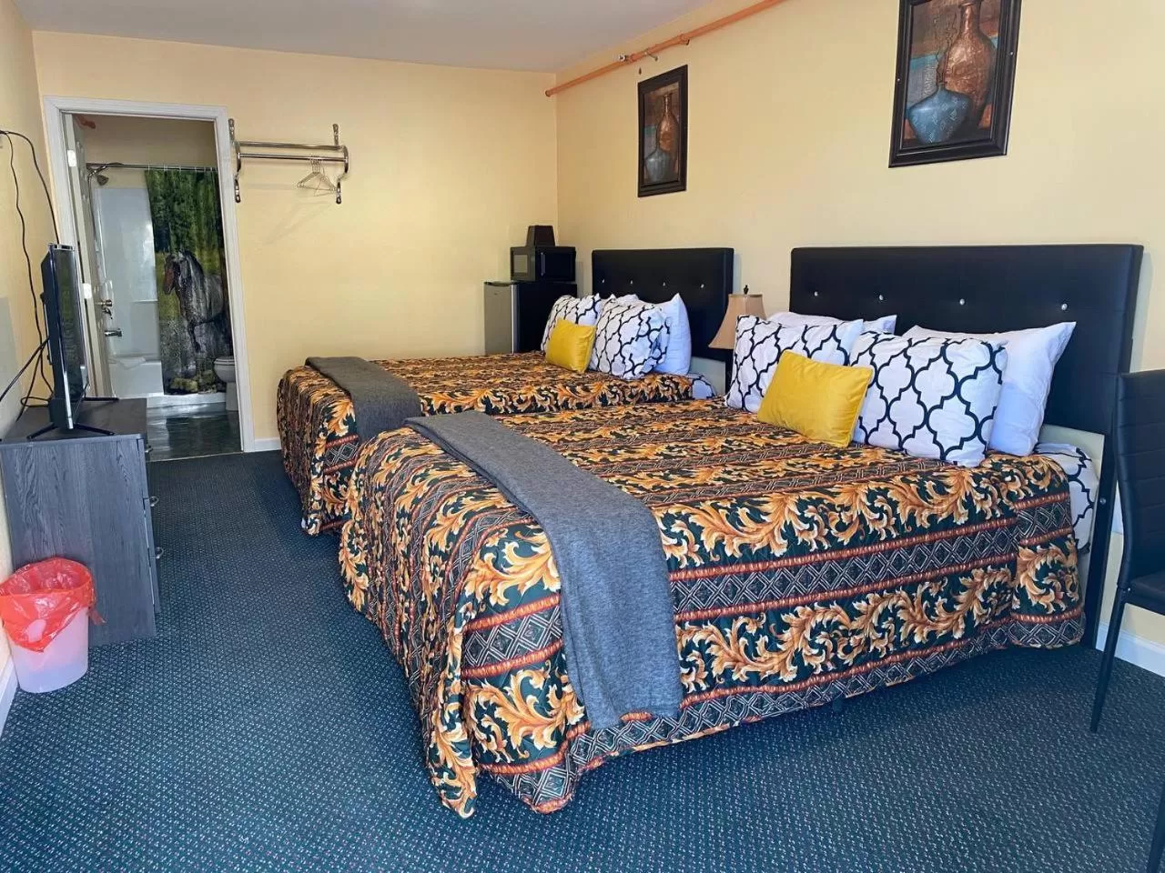 Bed in Western Motel