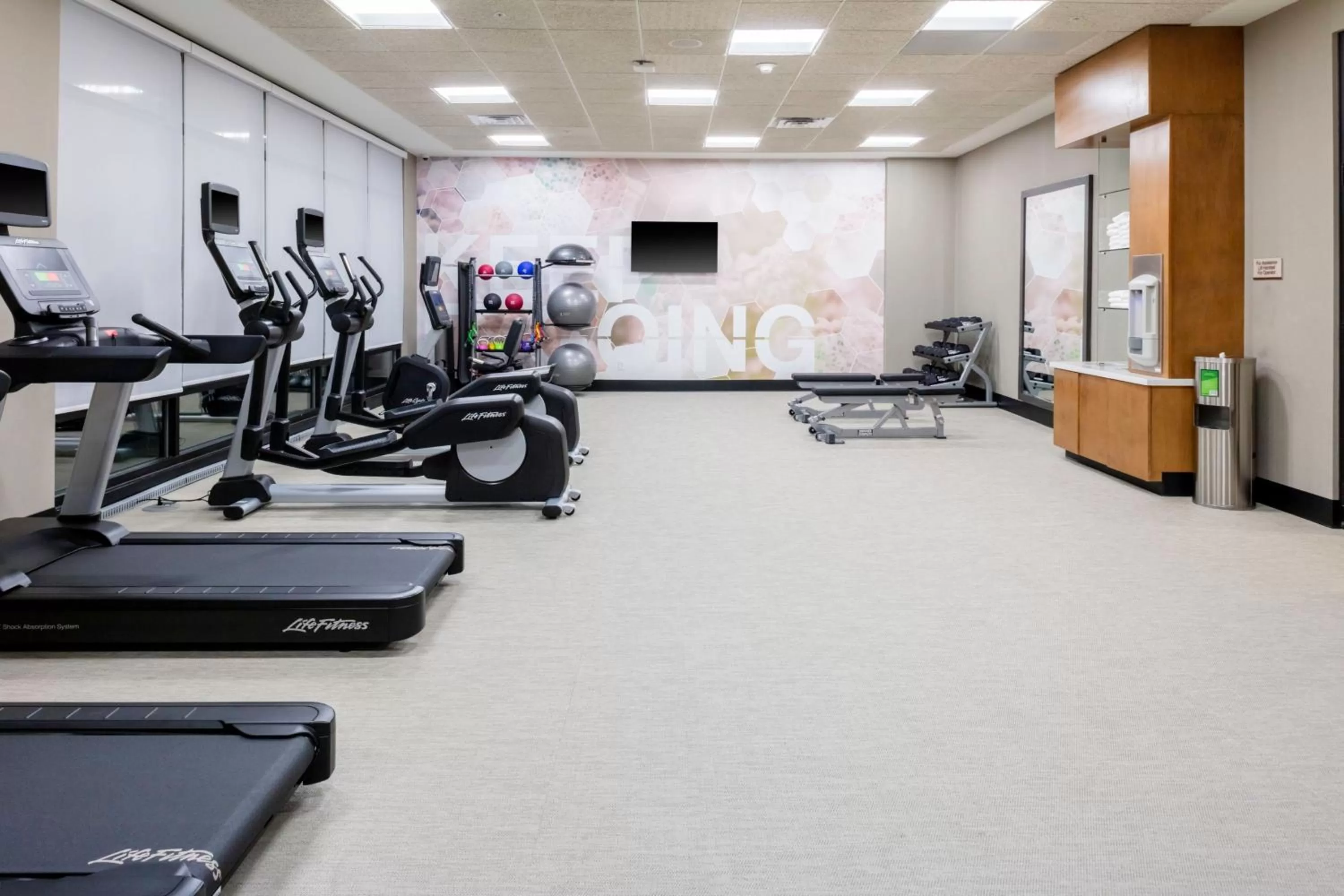 Fitness centre/facilities in SpringHill Suites By Marriott Durham City View