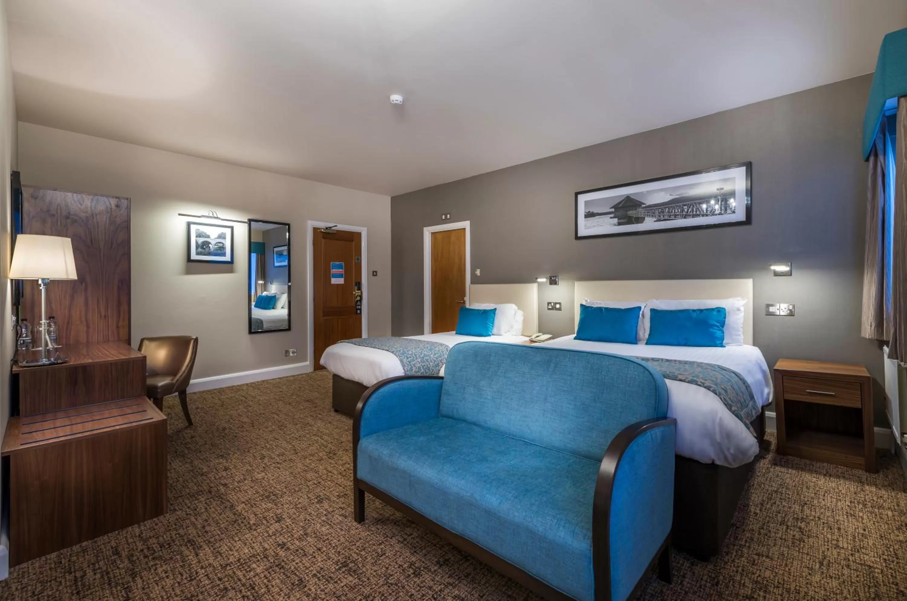 Bedroom, Bed in The Three Swans Hotel, Market Harborough, Leicestershire - The Coaching Inn Group