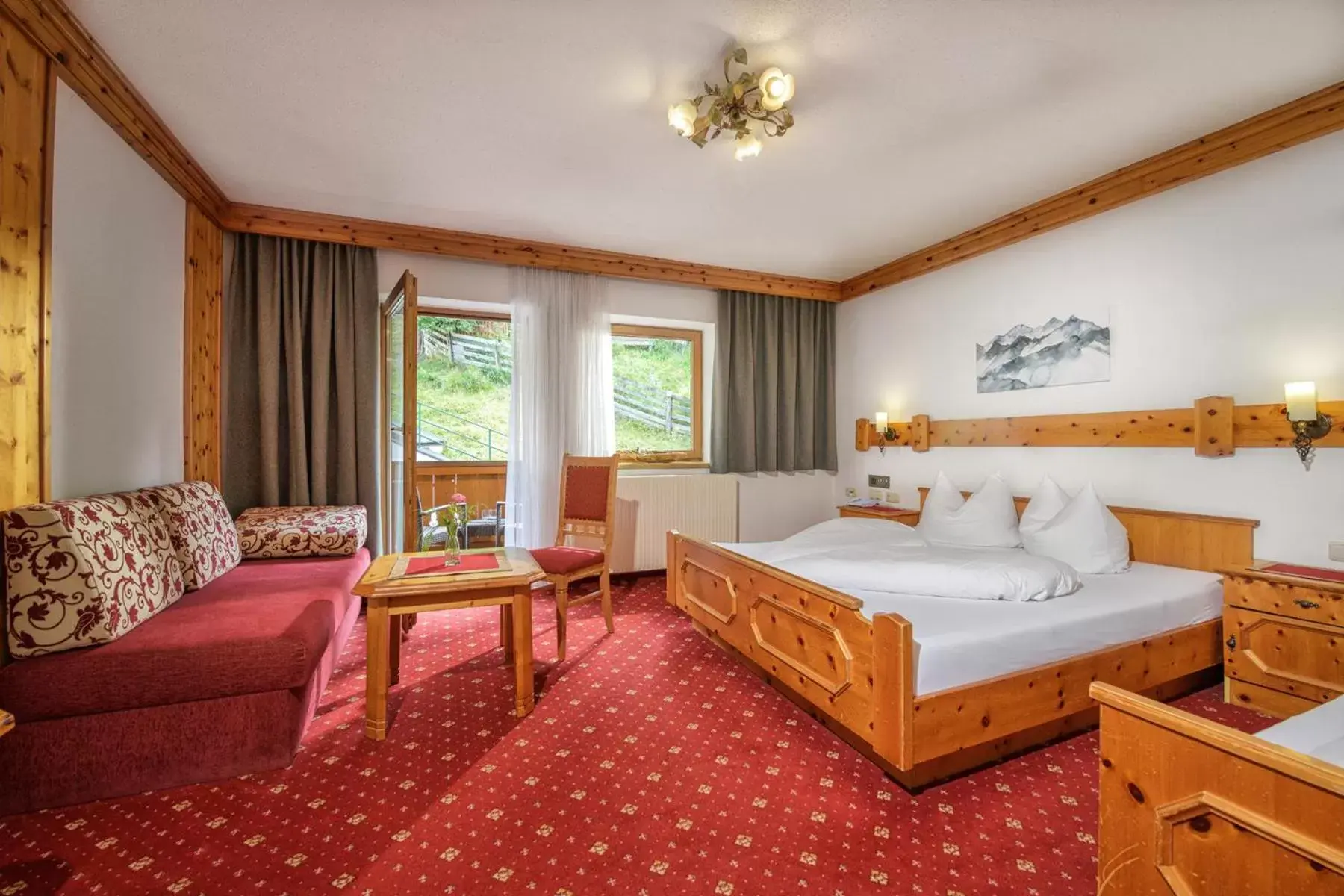 Bed in Hotel Hubertushof
