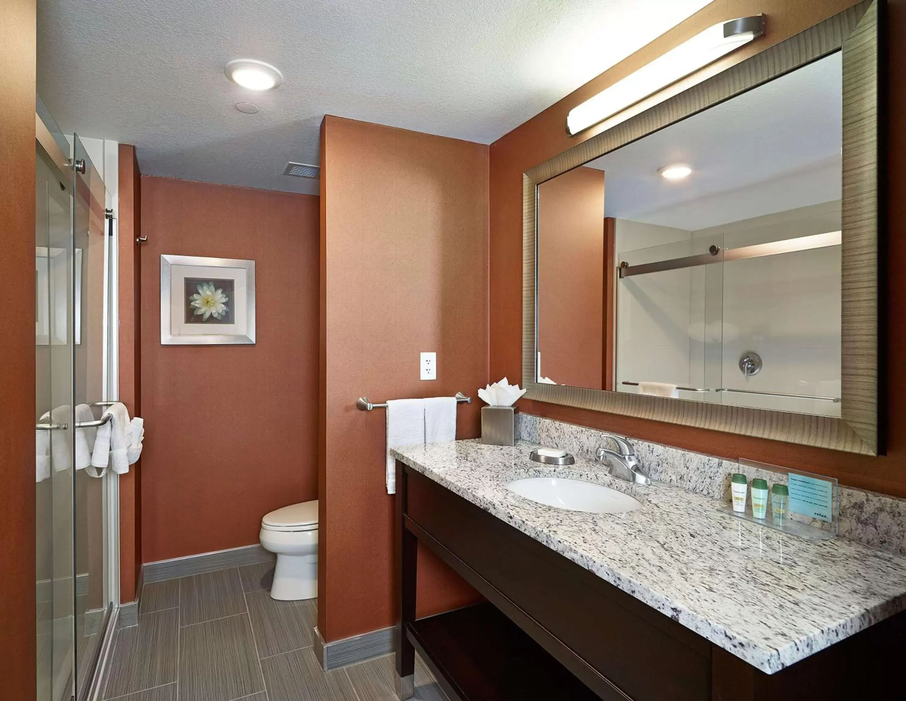 Bathroom in Hampton Inn by Hilton Calgary Airport North