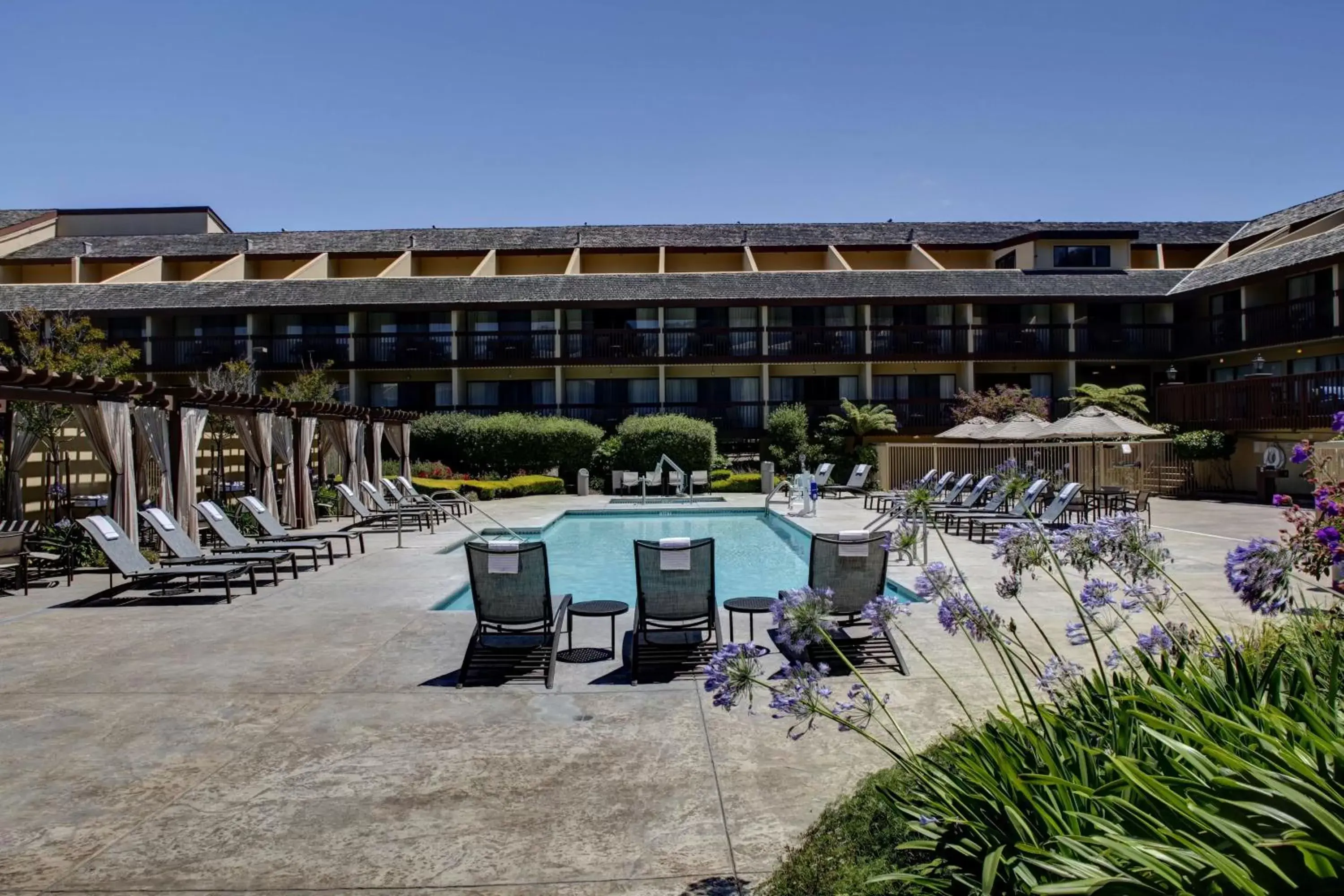 Pool view, Property Building in Hilton Garden Inn Monterey