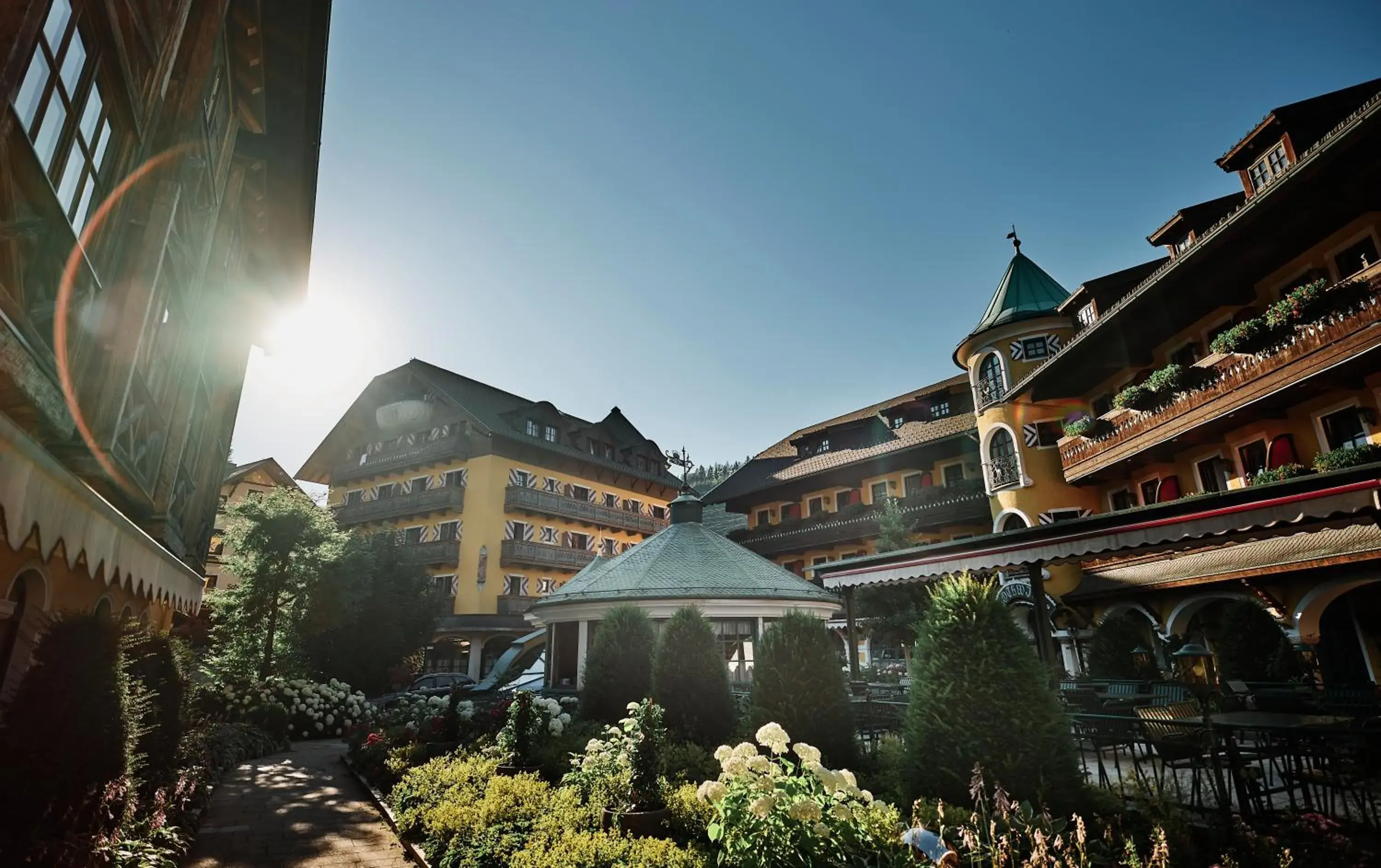 Patio, Property Building in Hotel Pichlmayrgut